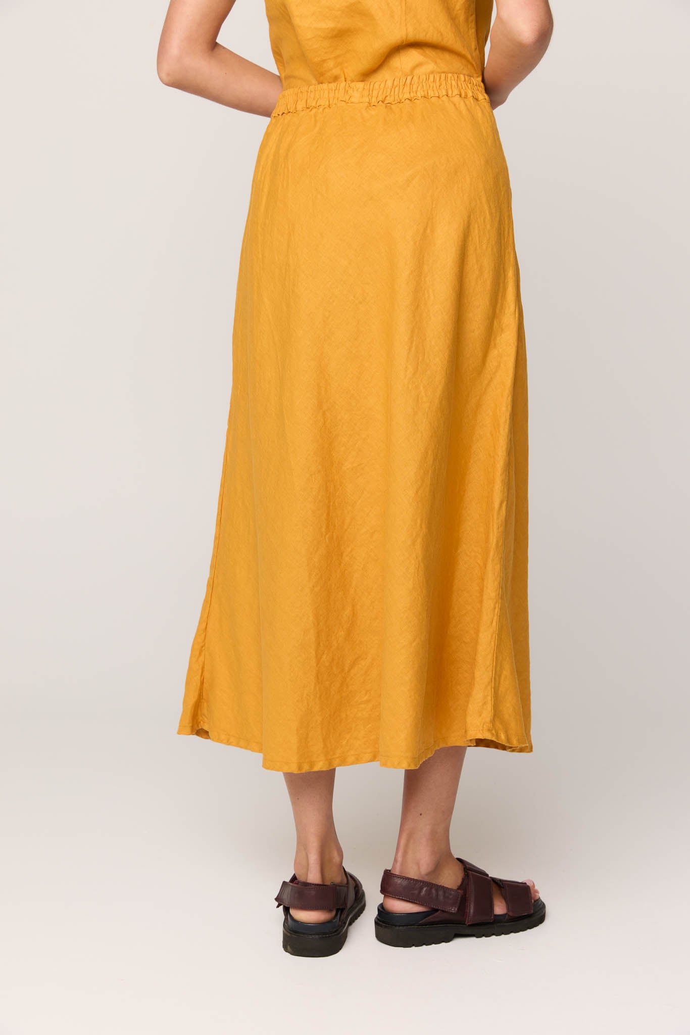 PALM BIAS SKIRT - HONEY