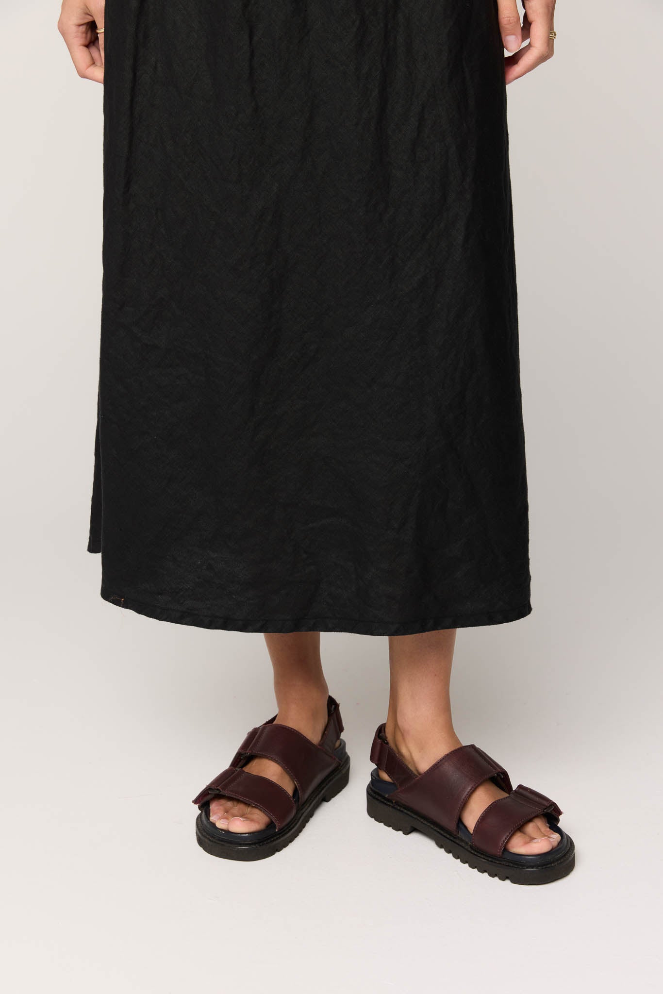 PALM BIAS SKIRT - NOIR