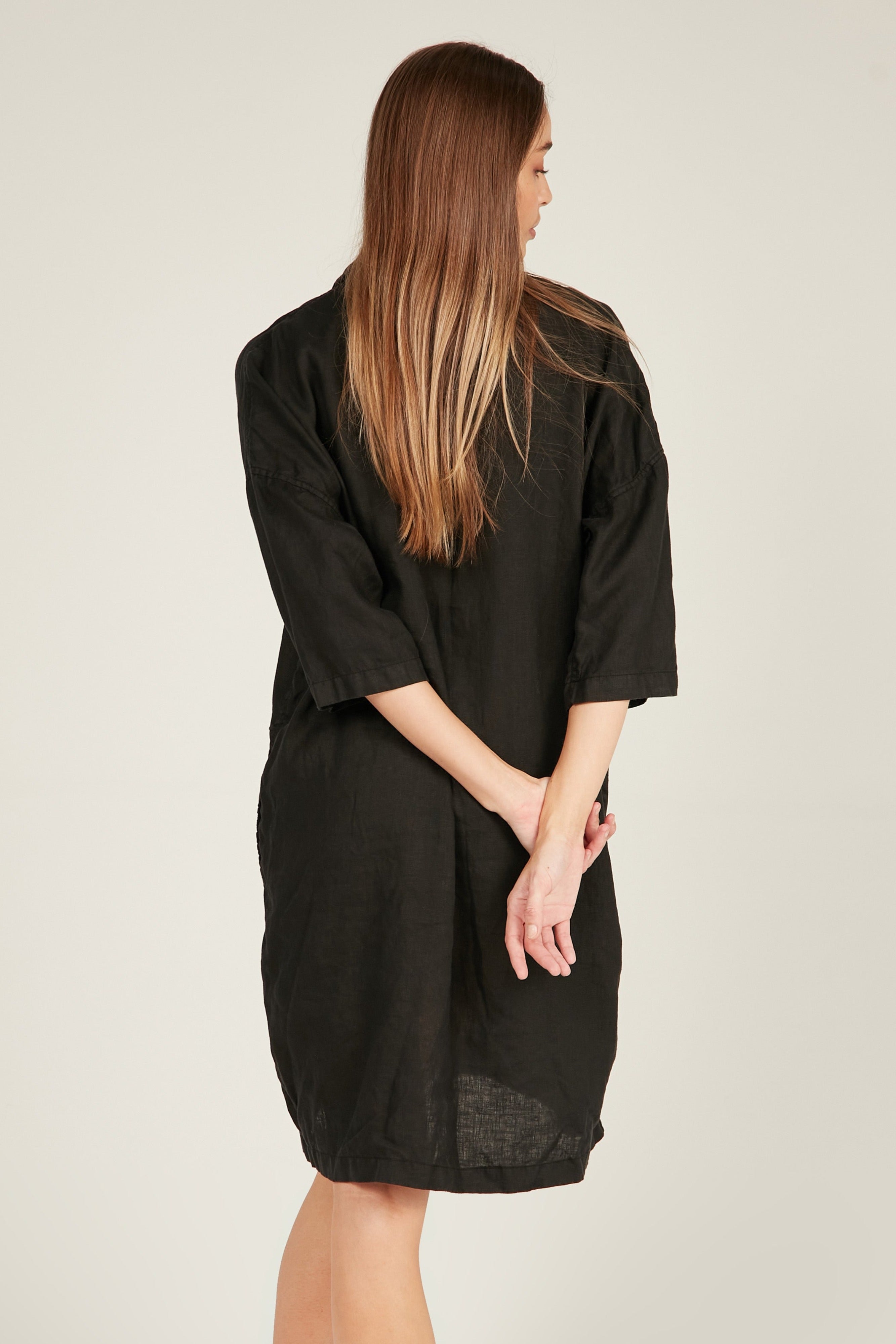 ISLAND SHIRT DRESS - NOIR