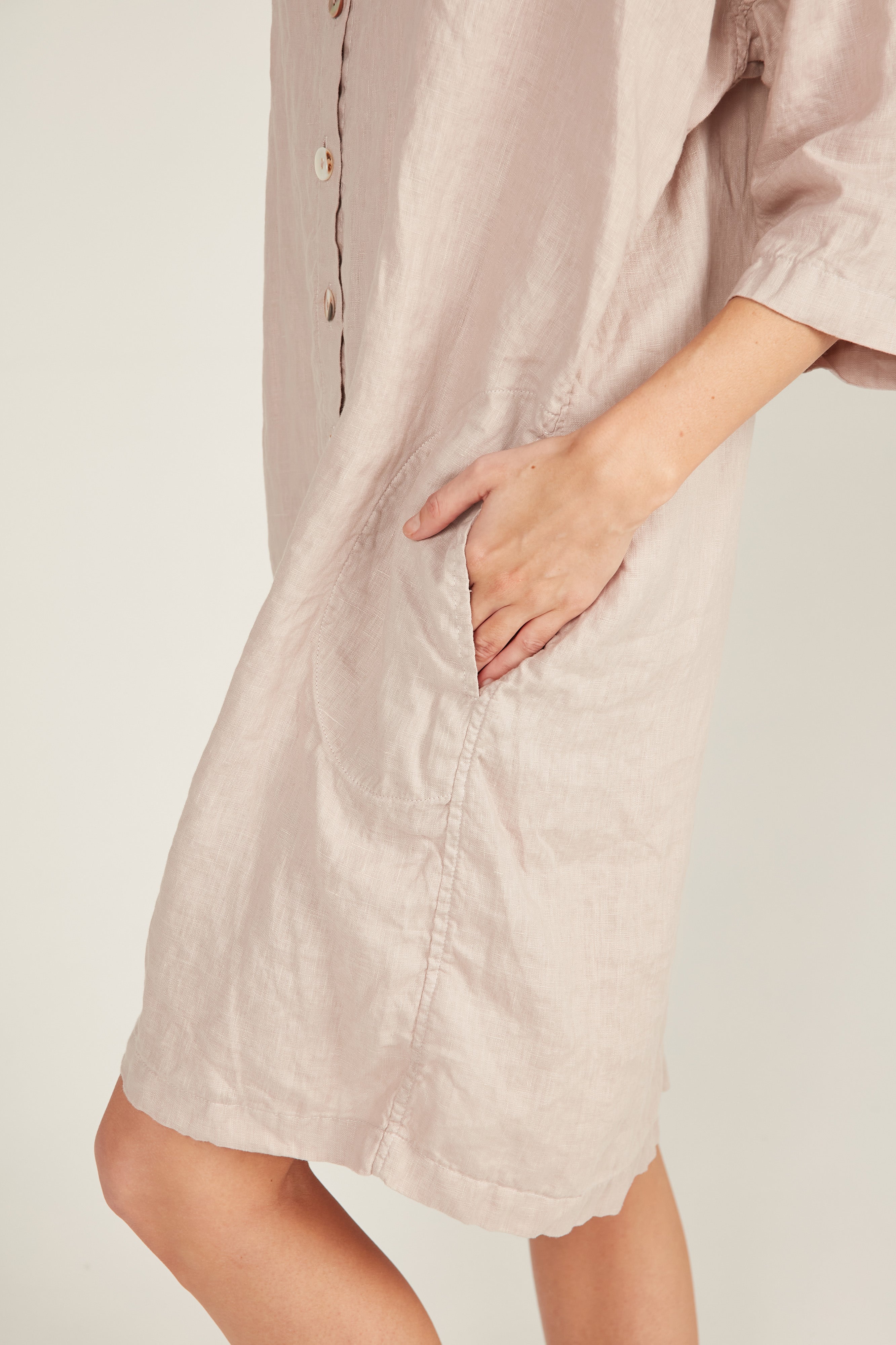 ISLAND SHIRT DRESS - DOVE