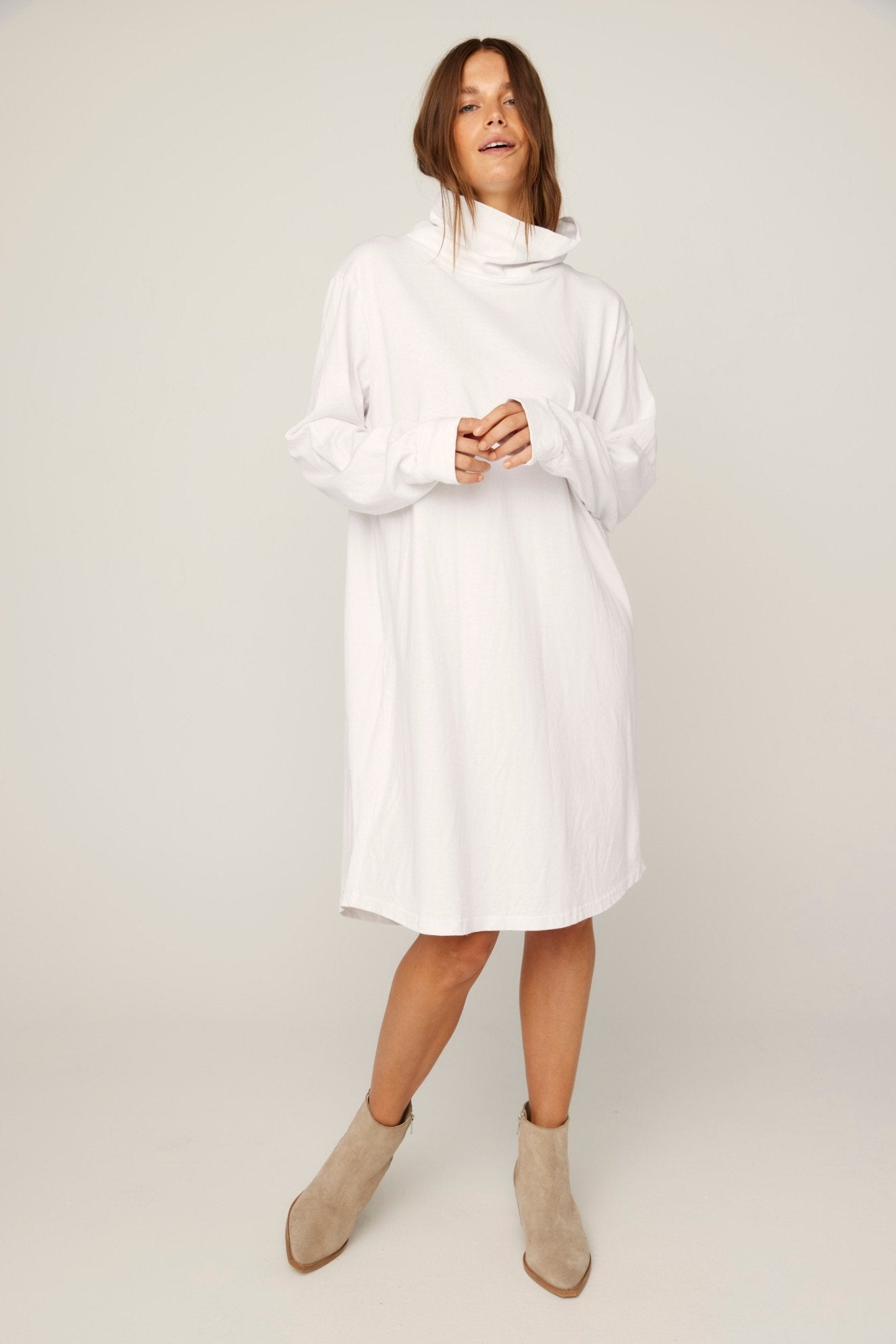 BIMAH SKIVVY DRESS - BLANC (PRE-ORDER) - Primness