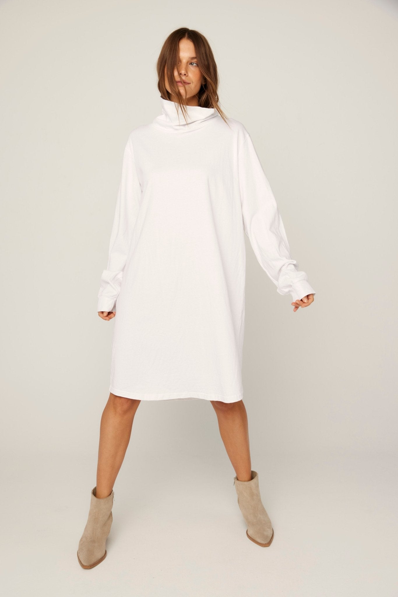 BIMAH SKIVVY DRESS - BLANC (PRE-ORDER) - Primness