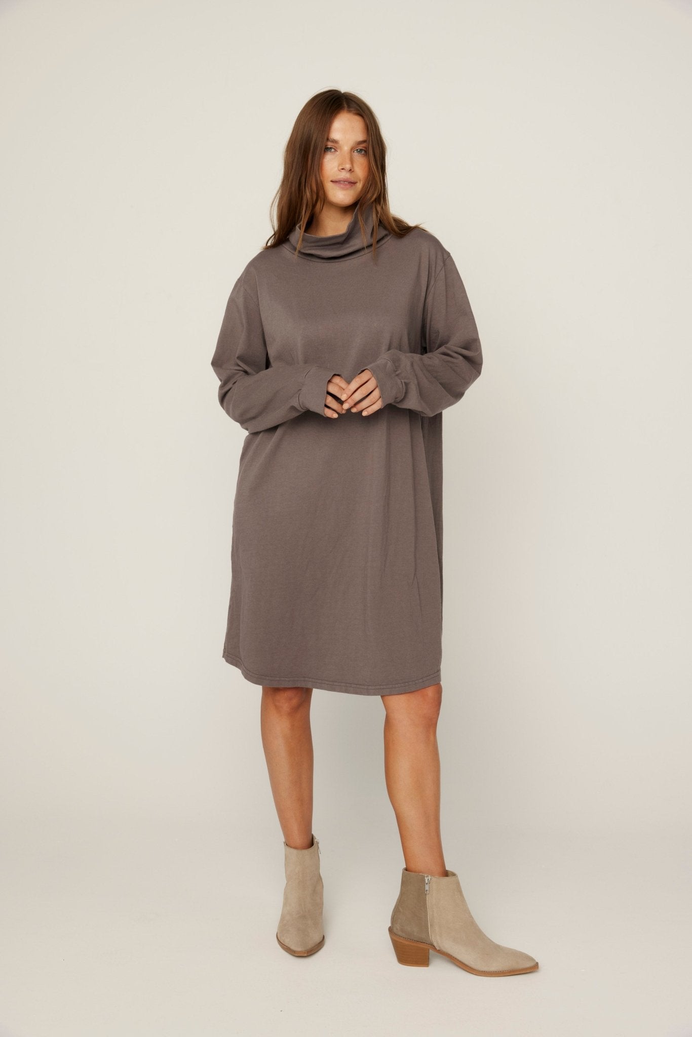 BIMAH SKIVVY DRESS - MOCHA (PRE-ORDER) - Primness