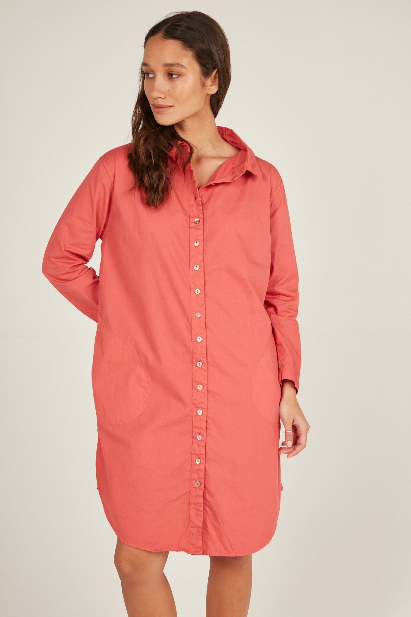 BUWI SHIRT DRESS - CAMELIA - Primness