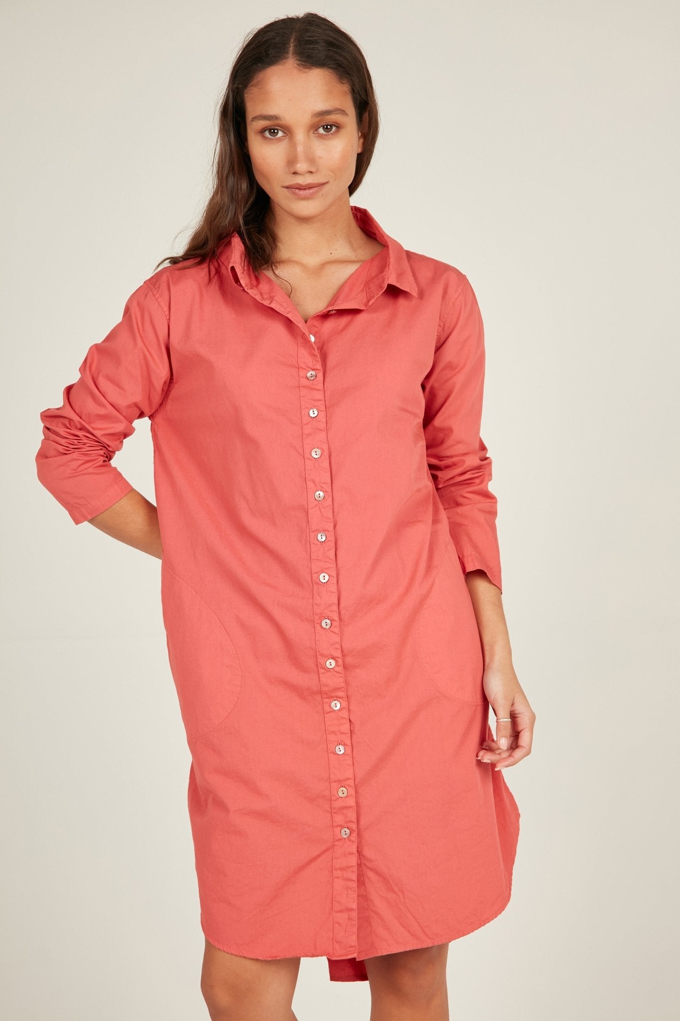 BUWI SHIRT DRESS - CAMELIA - Primness