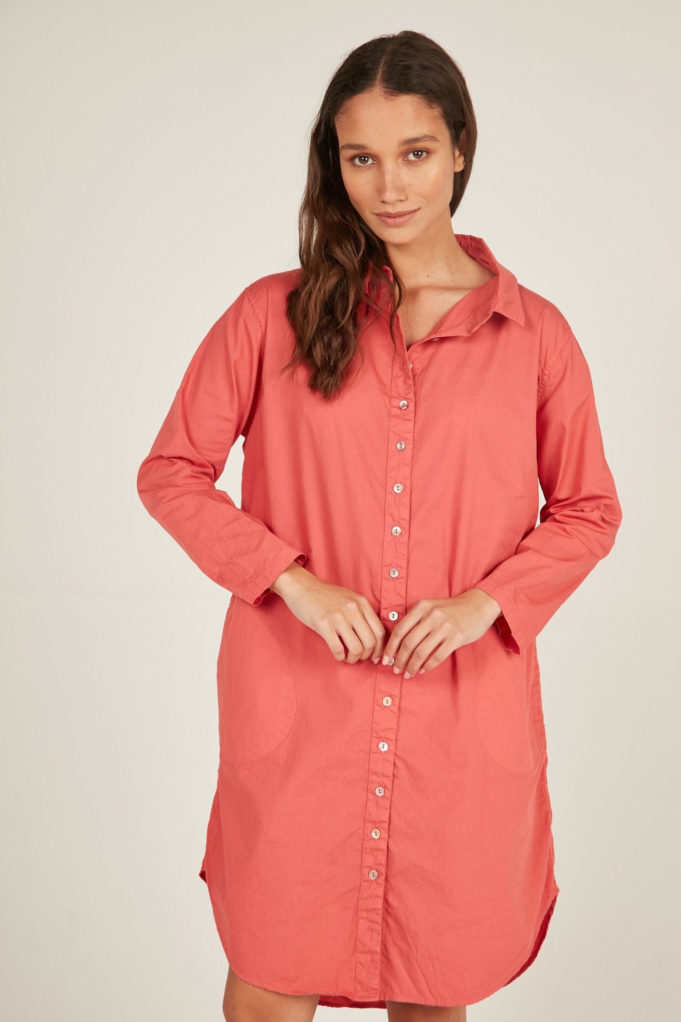 BUWI SHIRT DRESS - CAMELIA - Primness