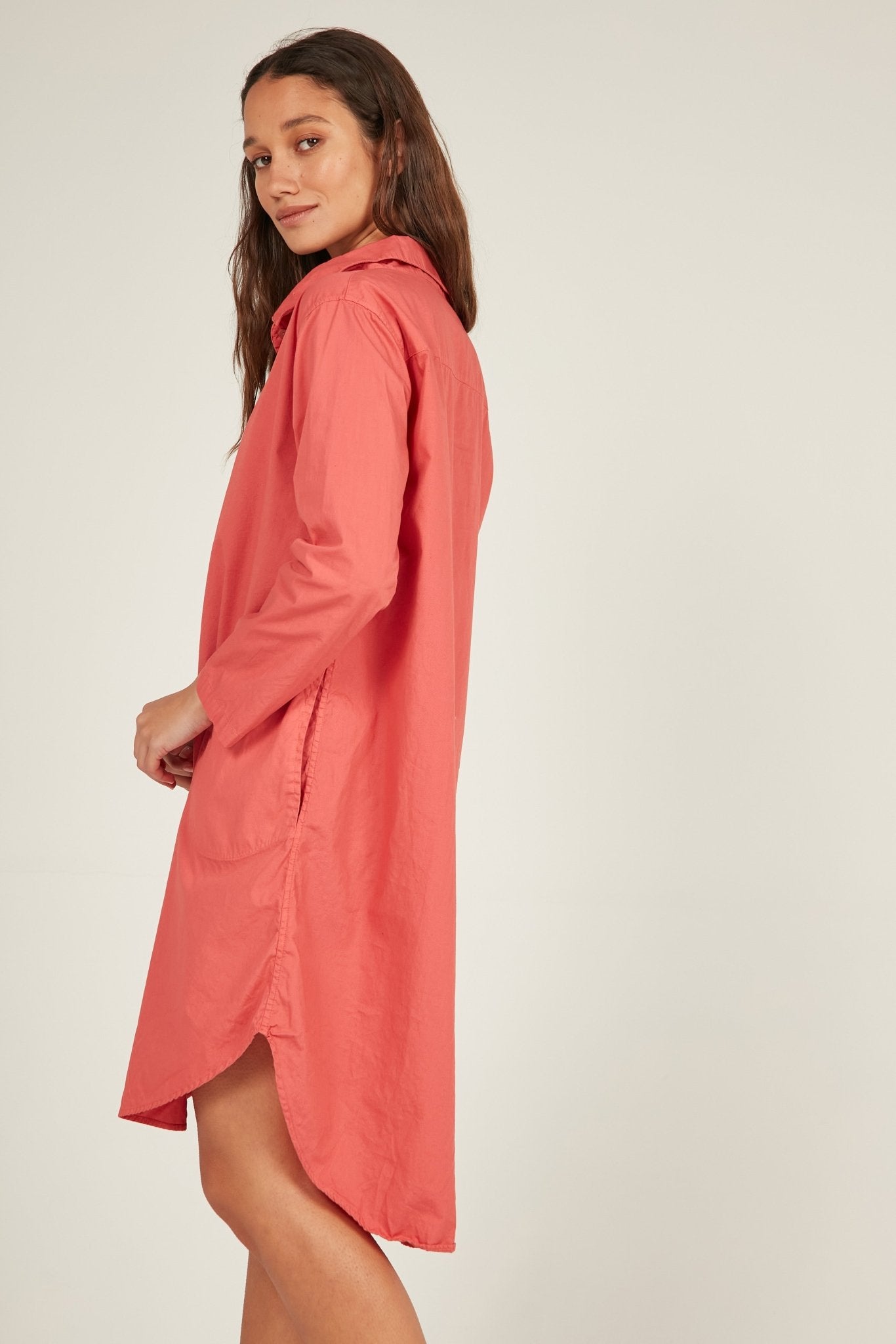 BUWI SHIRT DRESS - CAMELIA - Primness