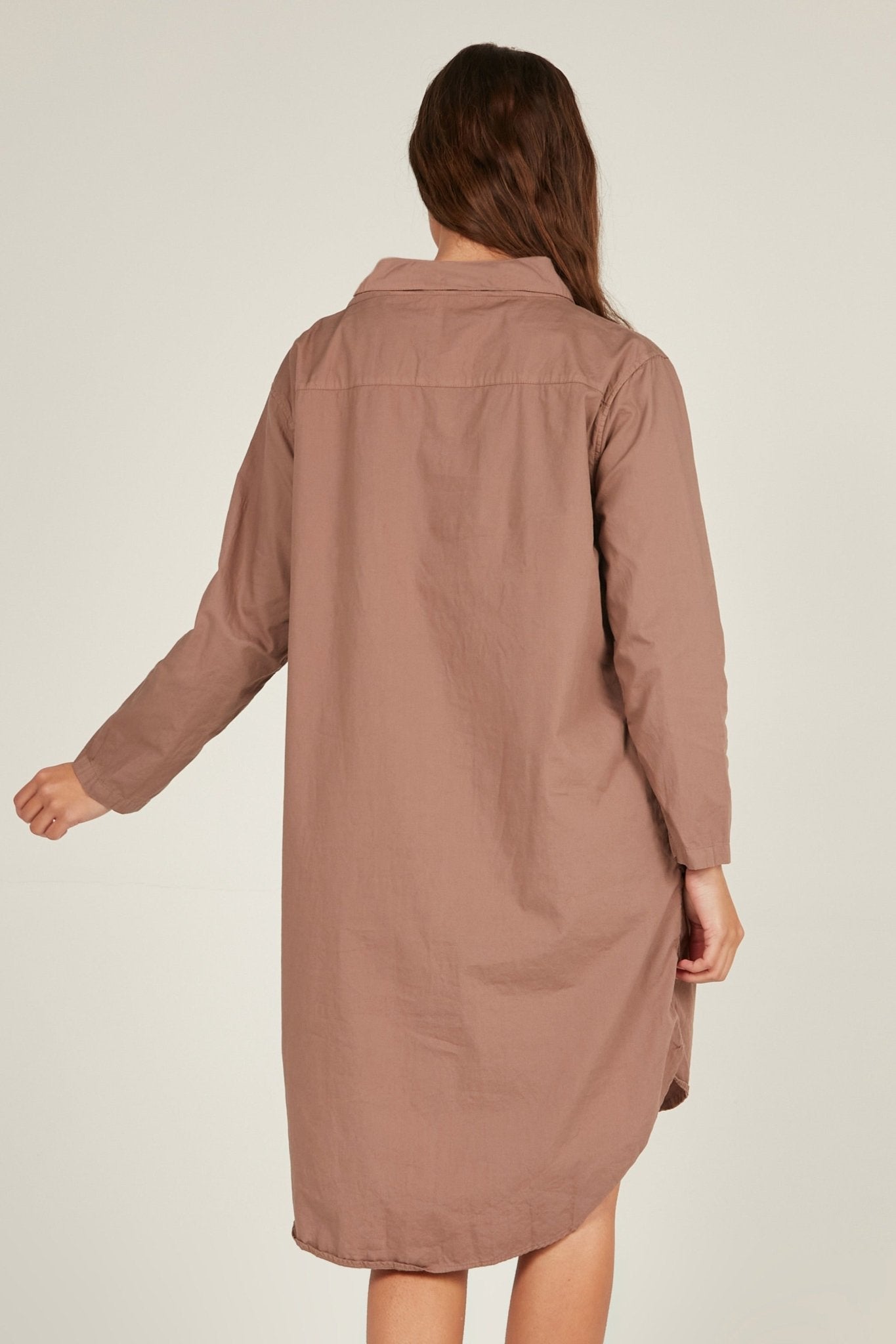 BUWI SHIRT DRESS - MUSHROOM - Primness