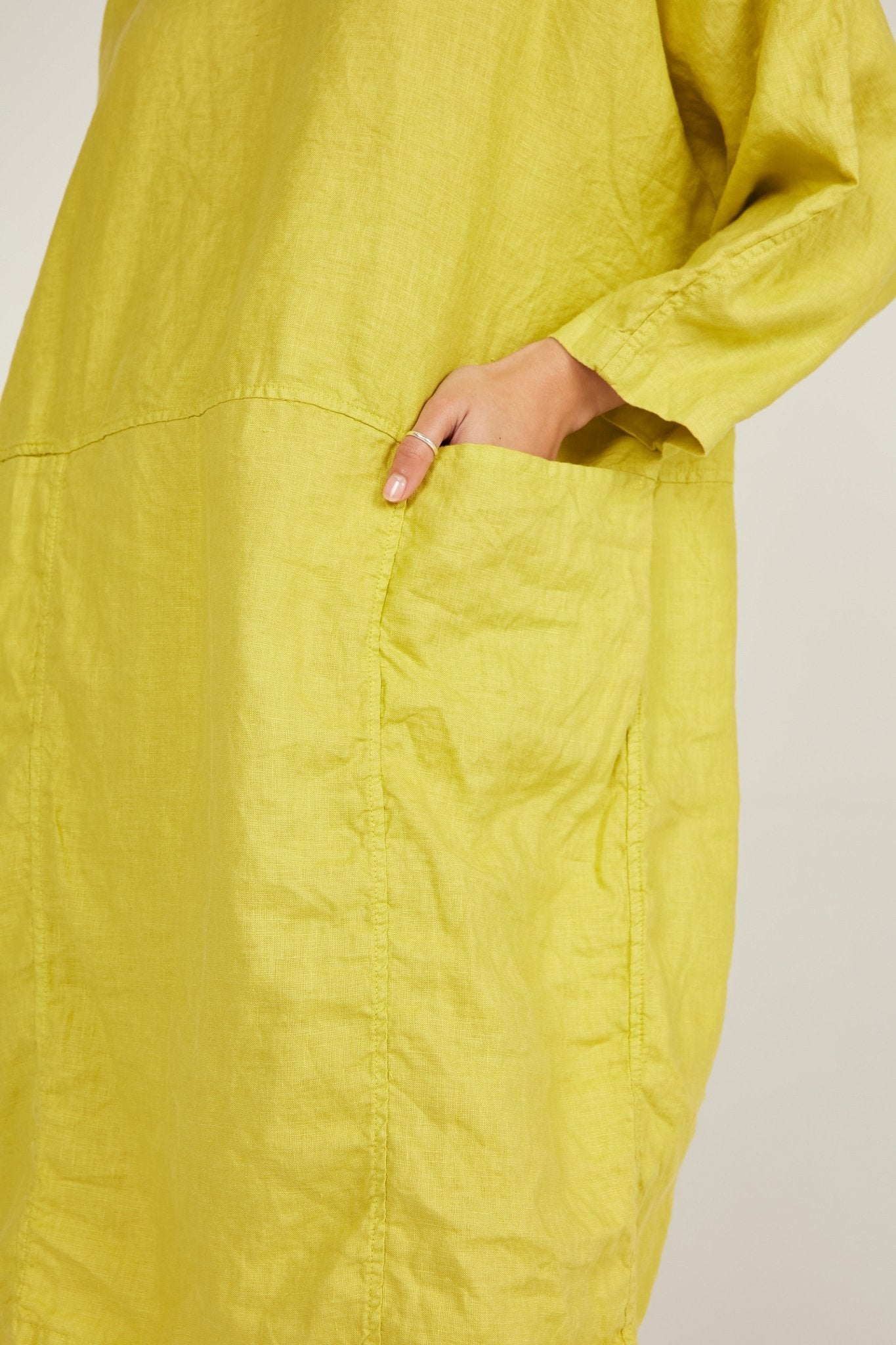 CHICHI DRESS - CHARTREUSE - Primness