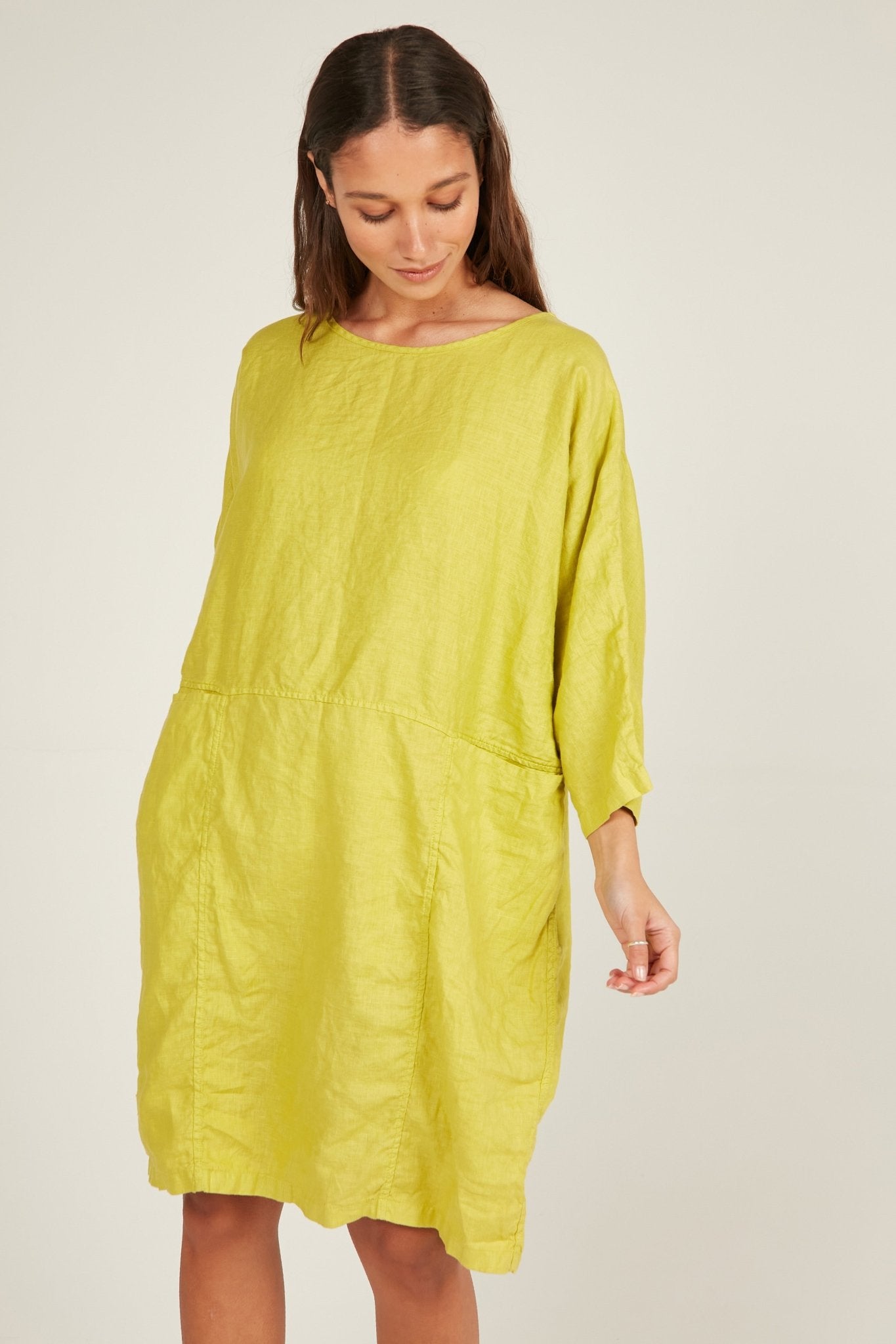 CHICHI DRESS - CHARTREUSE - Primness