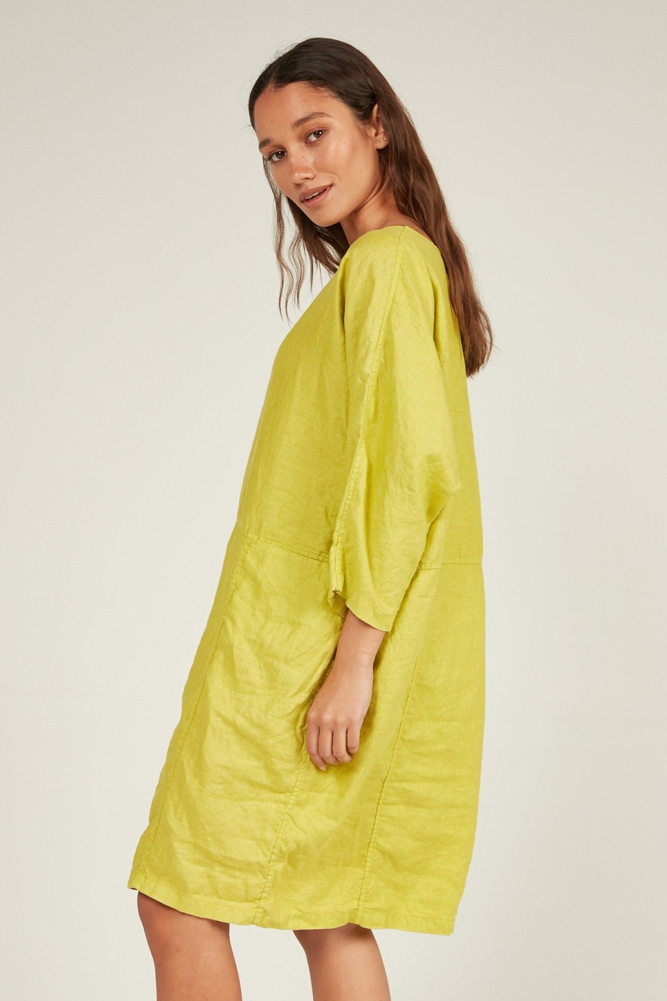 CHICHI DRESS - CHARTREUSE - Primness