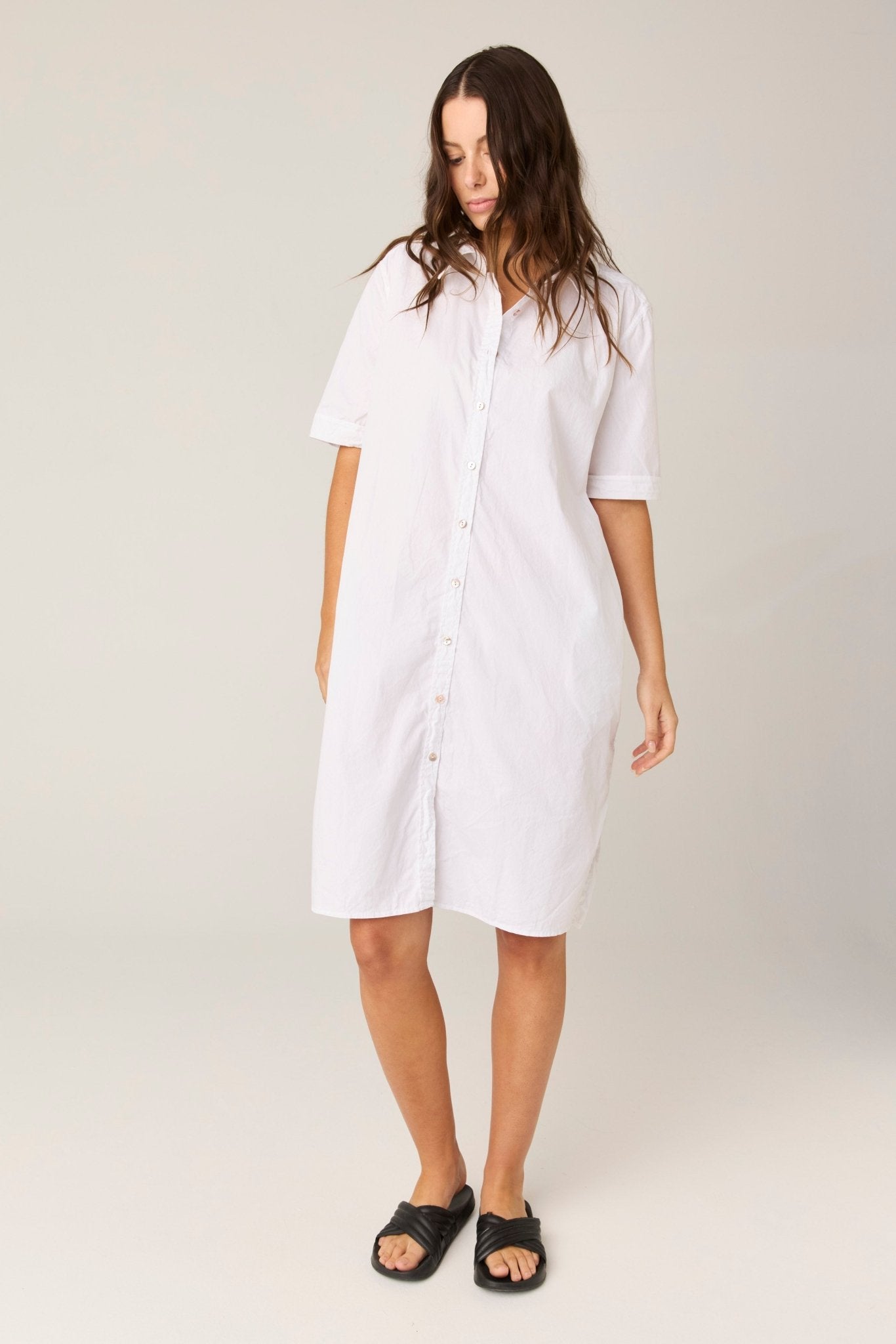 DENNI SHIRT DRESS - BLANC (PRE - ORDER) - Primness