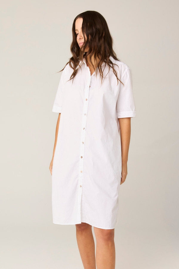 DENNI SHIRT DRESS - BLANC (PRE - ORDER) - Primness