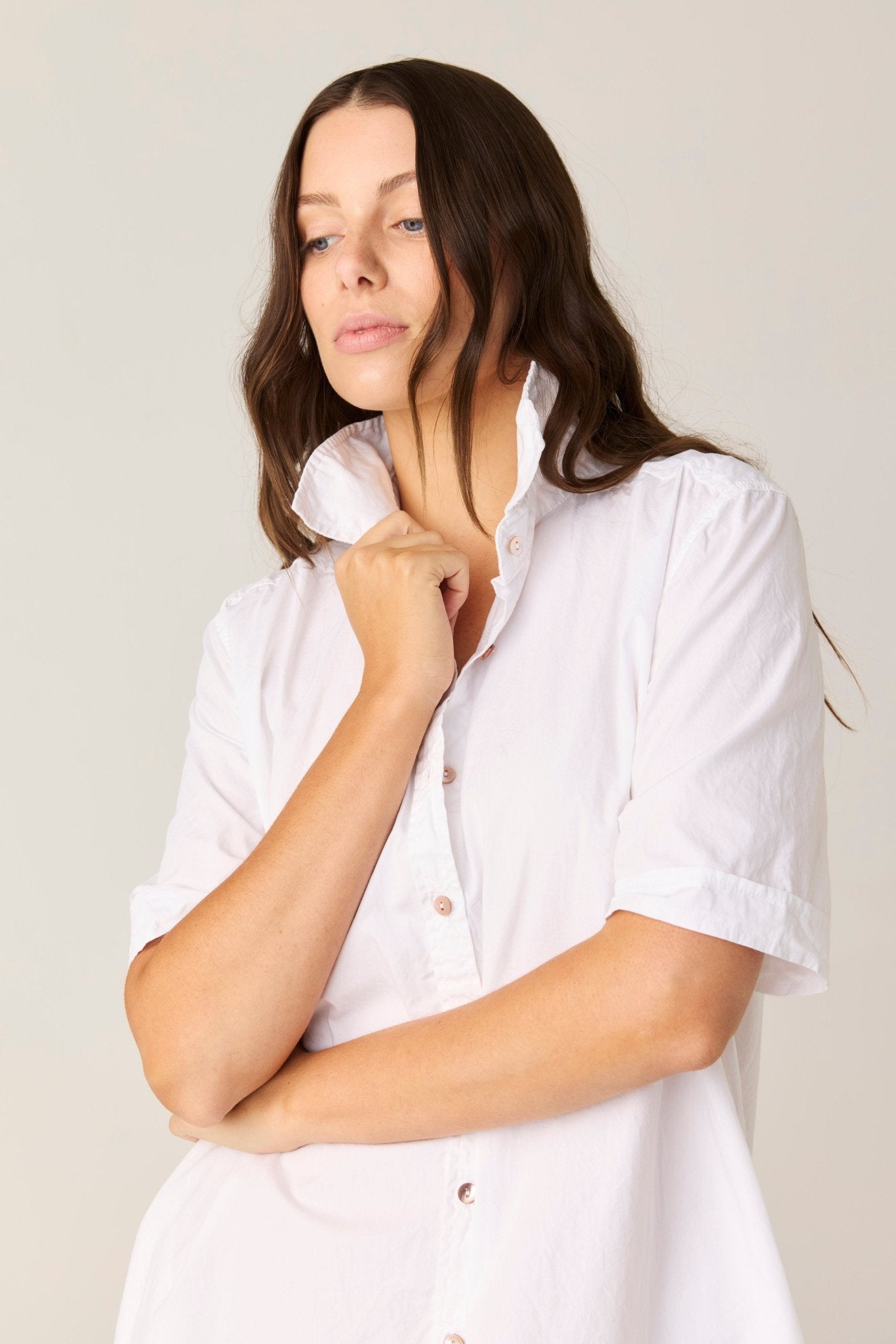 DENNI SHIRT DRESS - BLANC (PRE - ORDER) - Primness