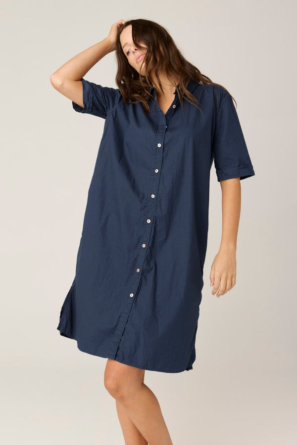 DENNI SHIRT DRESS - DARK NAVY (PRE - ORDER) - Primness