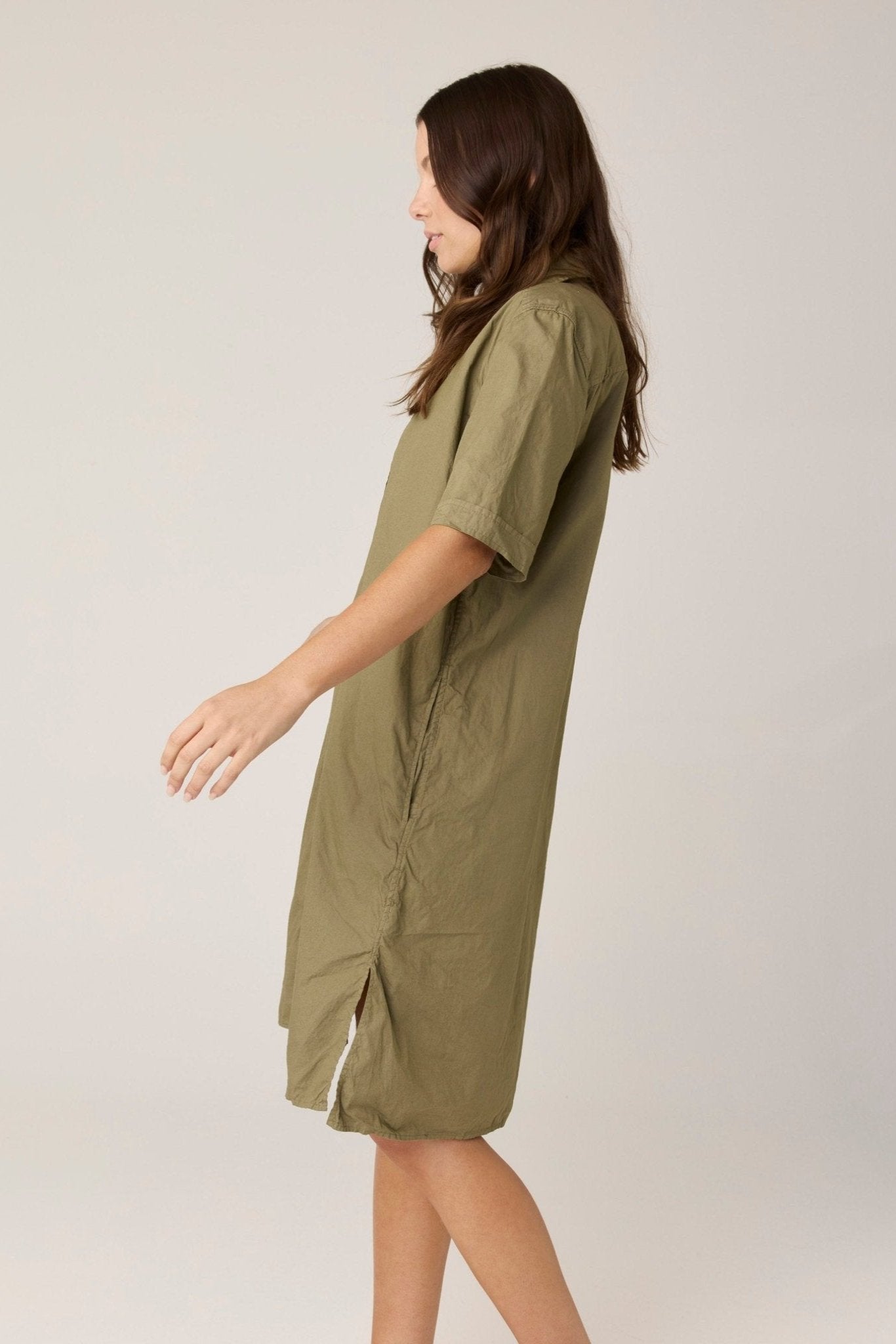 DENNI SHIRT DRESS - MOSS (PRE - ORDER) - Primness