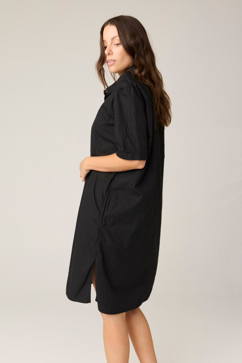 DENNI SHIRT DRESS - NOIR (PRE - ORDER) - Primness