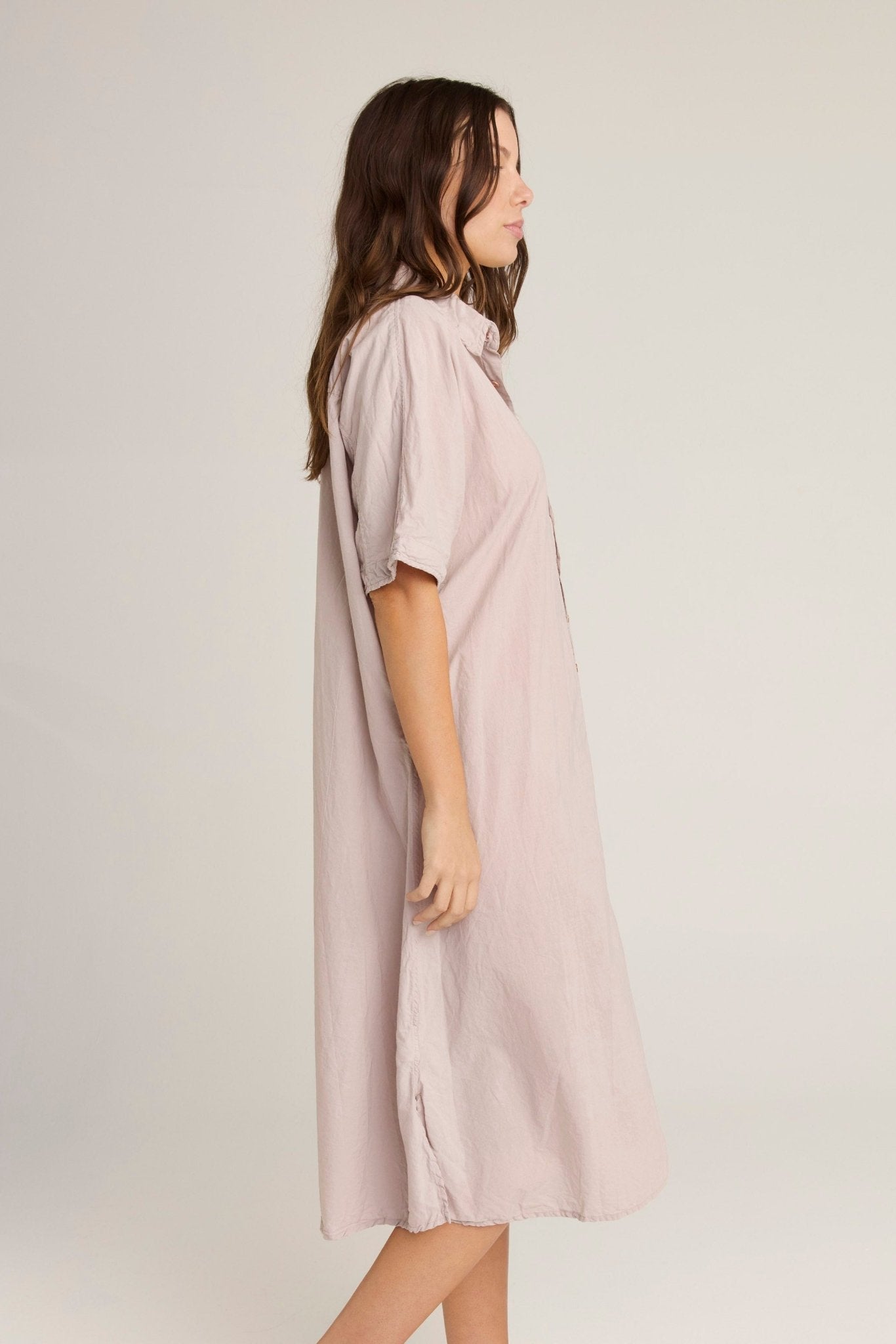 DEVOILE SHIRT DRESS - DOVE (PRE - ORDER) - Primness