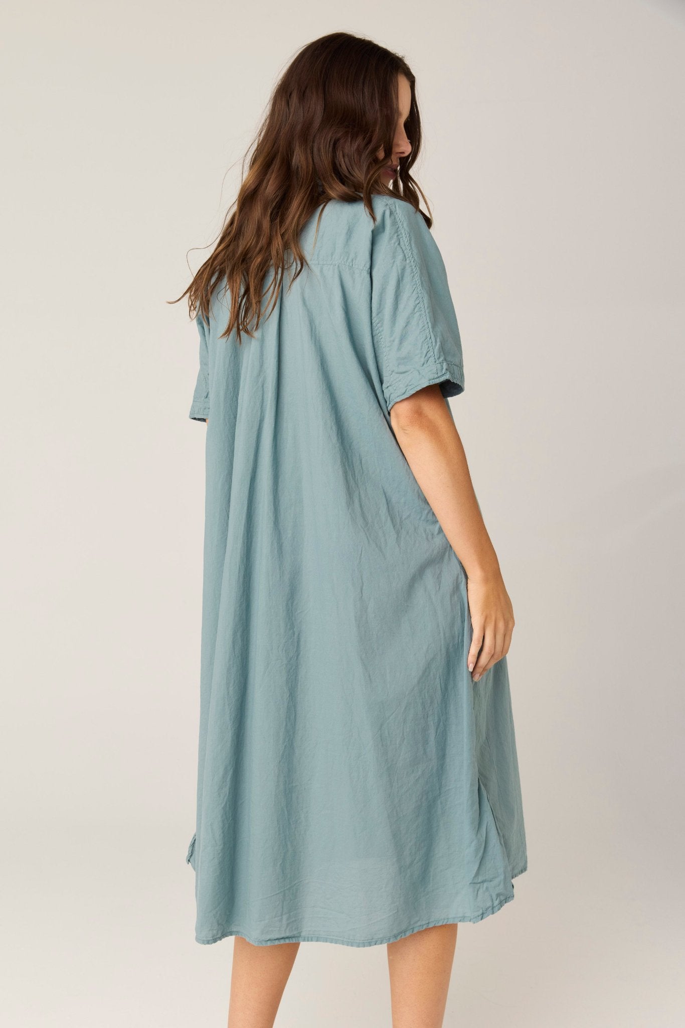 DEVOILE SHIRT DRESS - LAGOON (PRE - ORDER) - Primness