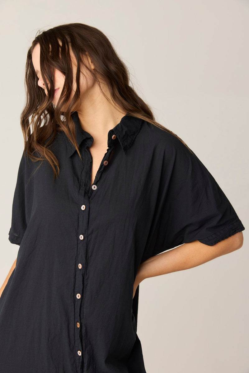 DEVOILE SHIRT DRESS - NOIR (PRE - ORDER) - Primness