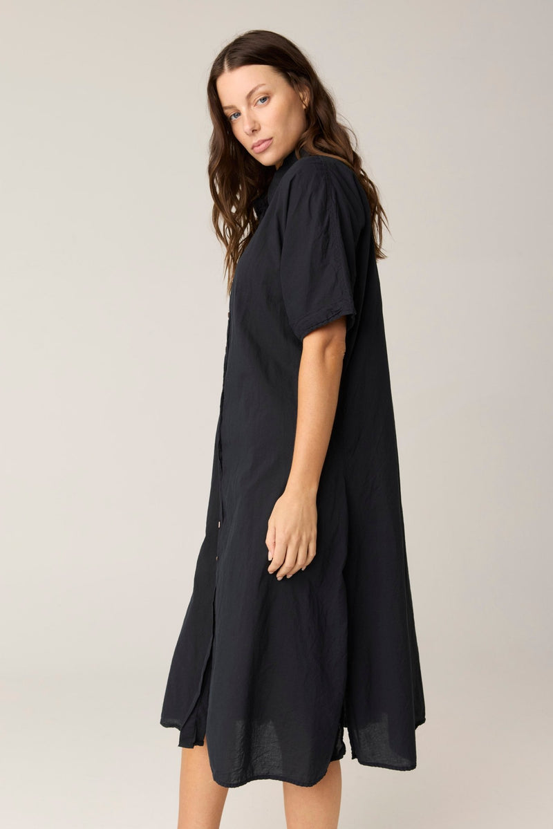 DEVOILE SHIRT DRESS - NOIR (PRE - ORDER) - Primness