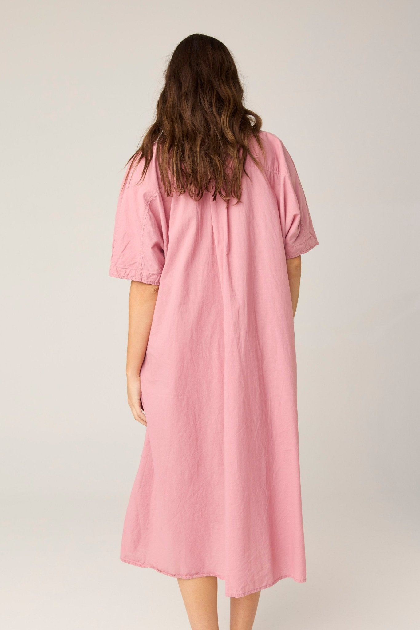 DEVOILE SHIRT DRESS - SALMON (PRE - ORDER) - Primness