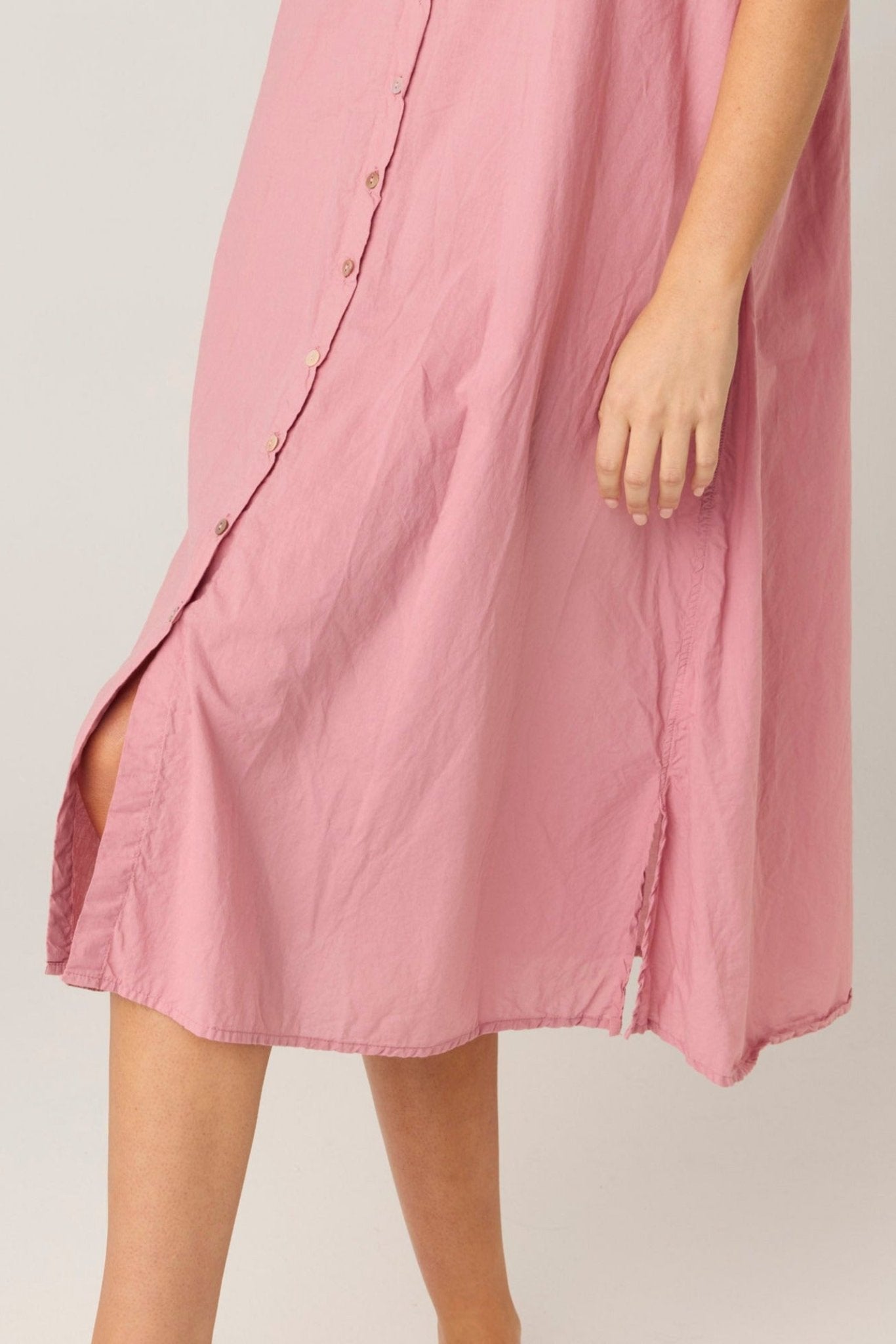 DEVOILE SHIRT DRESS - SALMON (PRE - ORDER) - Primness