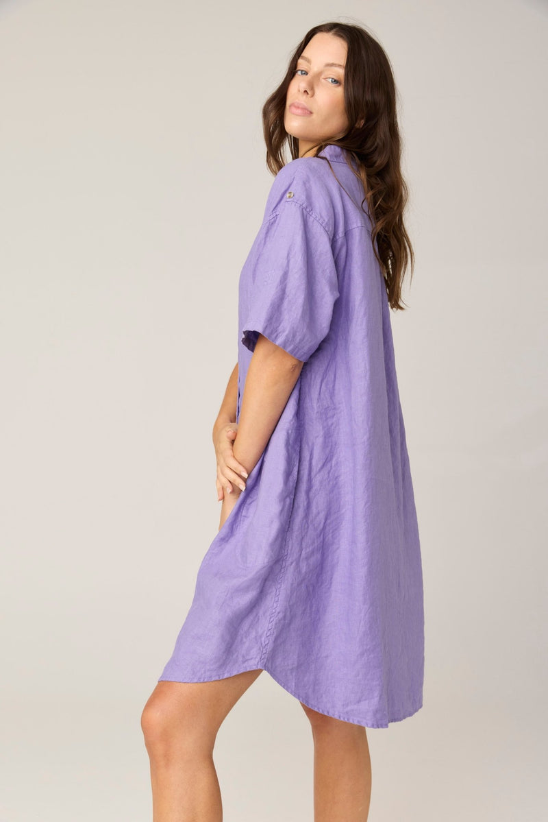 FOREVER SHIRT DRESS - LAVENDAR (PRE - ORDER) - Primness