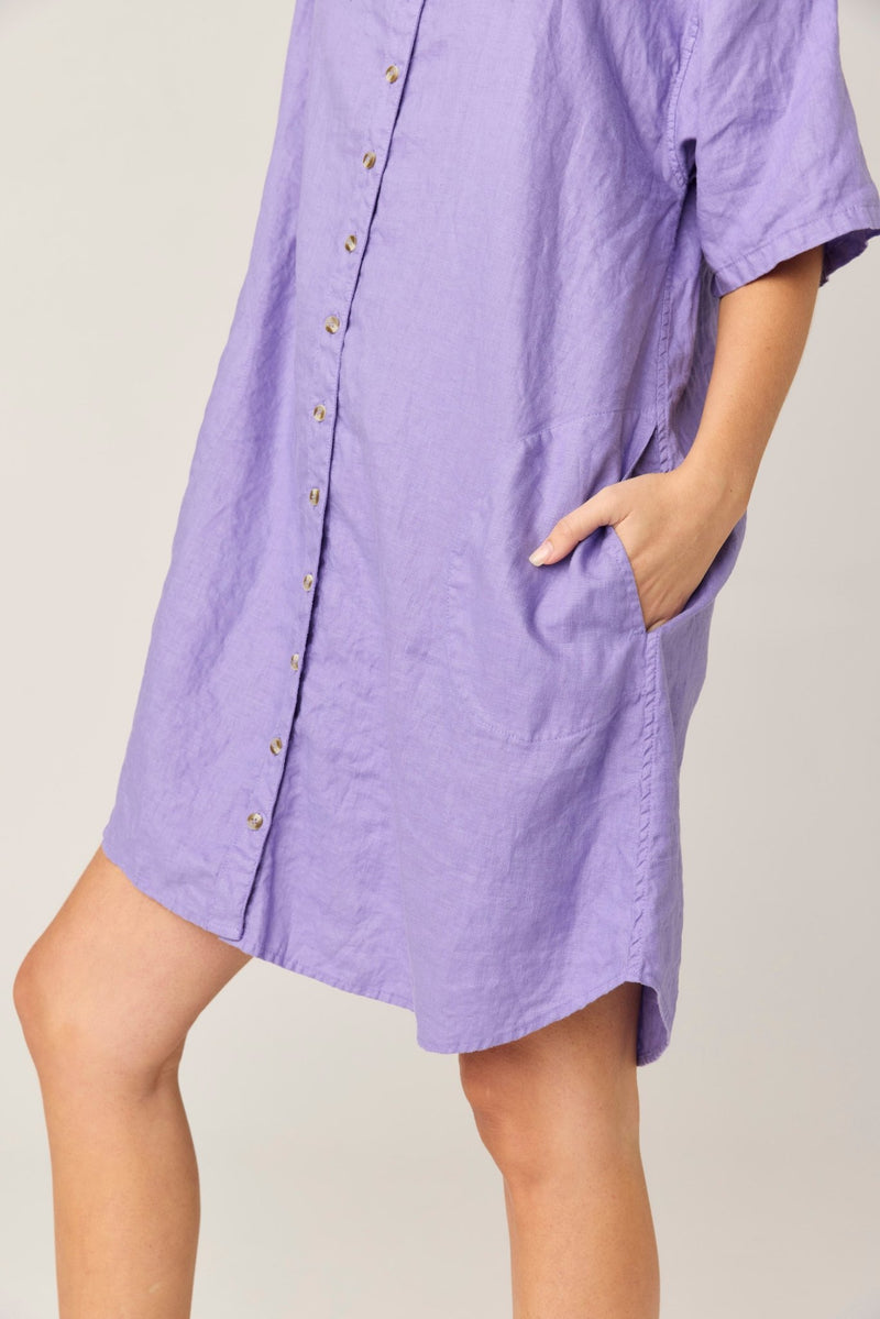 FOREVER SHIRT DRESS - LAVENDAR (PRE - ORDER) - Primness