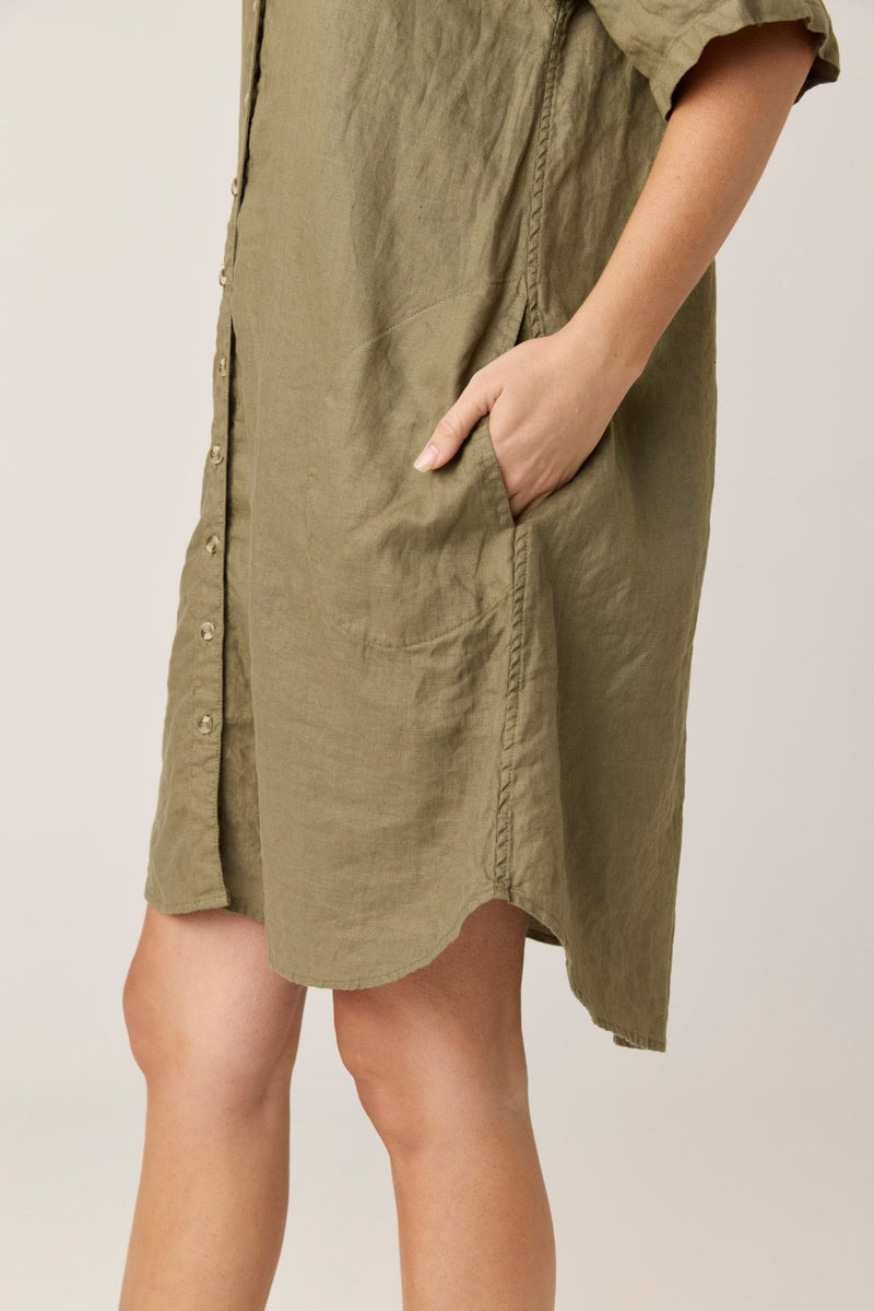 FOREVER SHIRT DRESS - MOSS (PRE - ORDER) - Primness