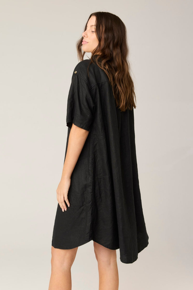 FOREVER SHIRT DRESS - NOIR (PRE - ORDER) - Primness