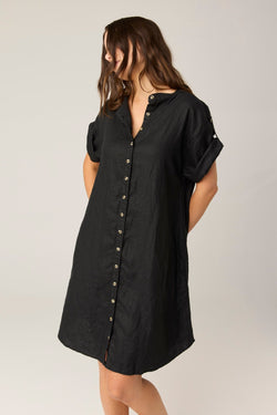 FOREVER SHIRT DRESS - NOIR (PRE - ORDER) - Primness