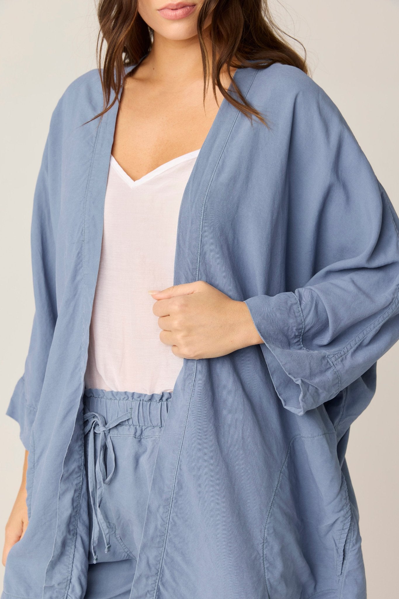 GRACIE KIMONO - CHALK BLUE (PRE - ORDER) - Primness