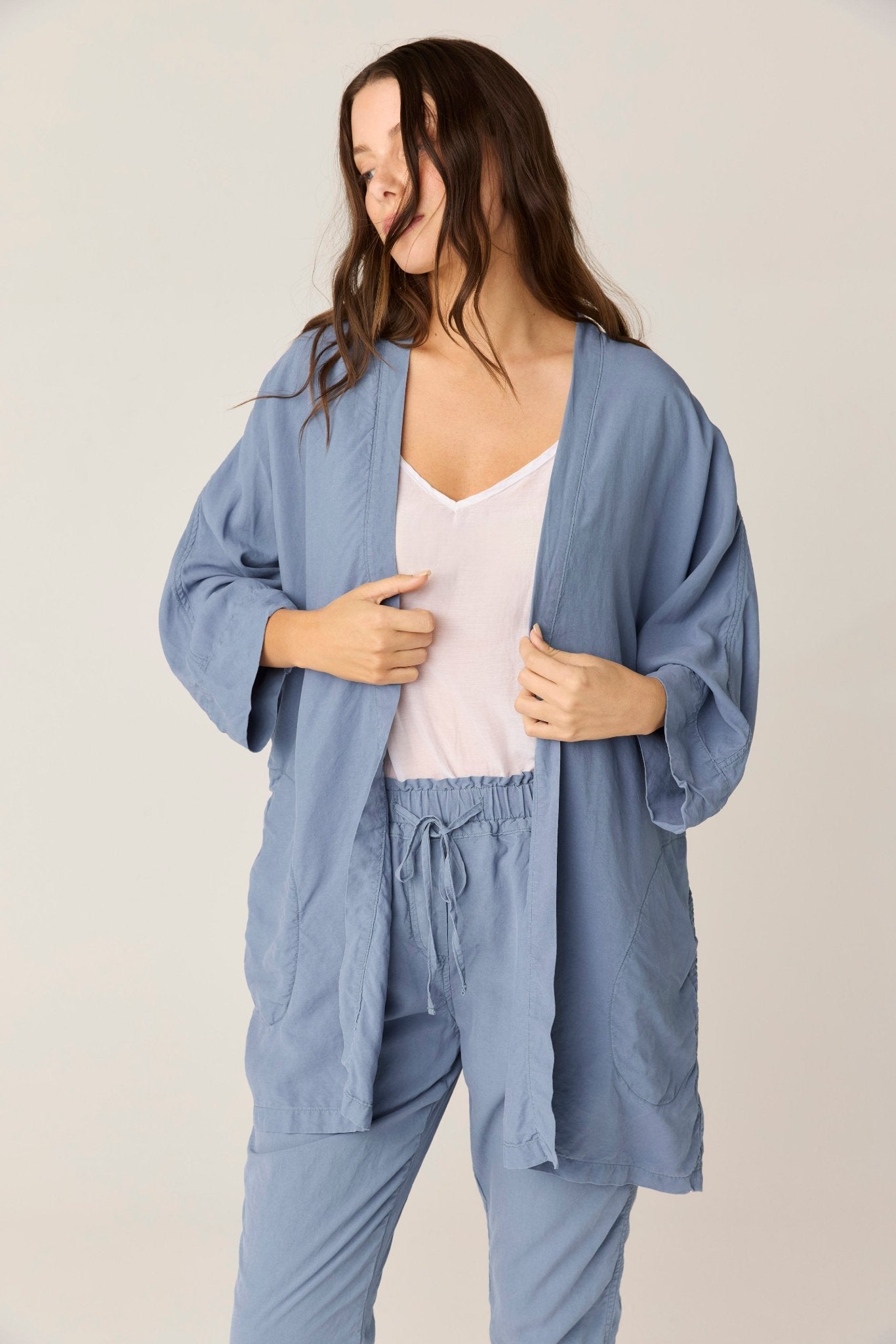 GRACIE KIMONO - CHALK BLUE (PRE - ORDER) - Primness