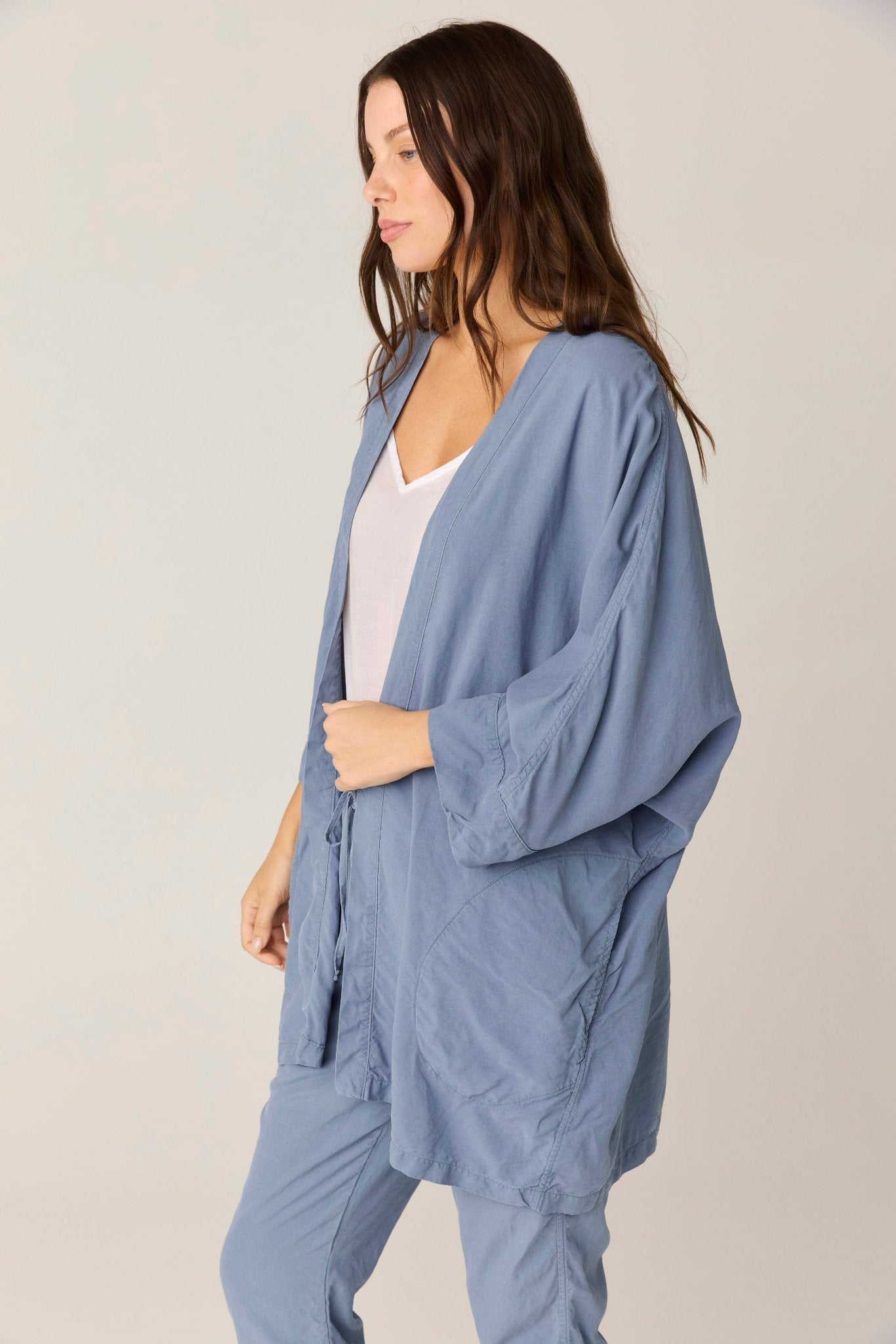 GRACIE KIMONO - CHALK BLUE (PRE - ORDER) - Primness