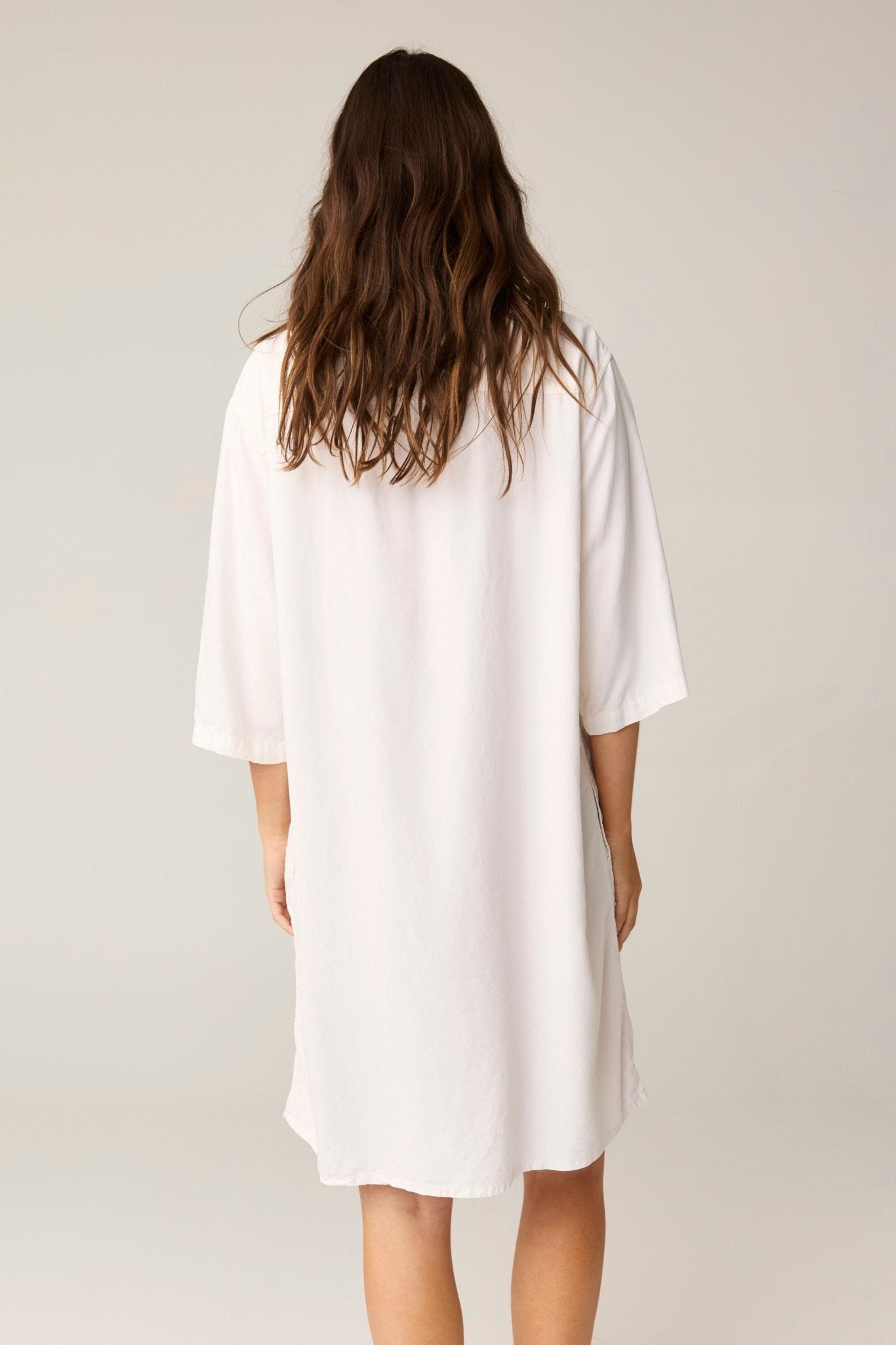 GRACIE SHIRT DRESS - CREAMY (PRE - ORDER) - Primness