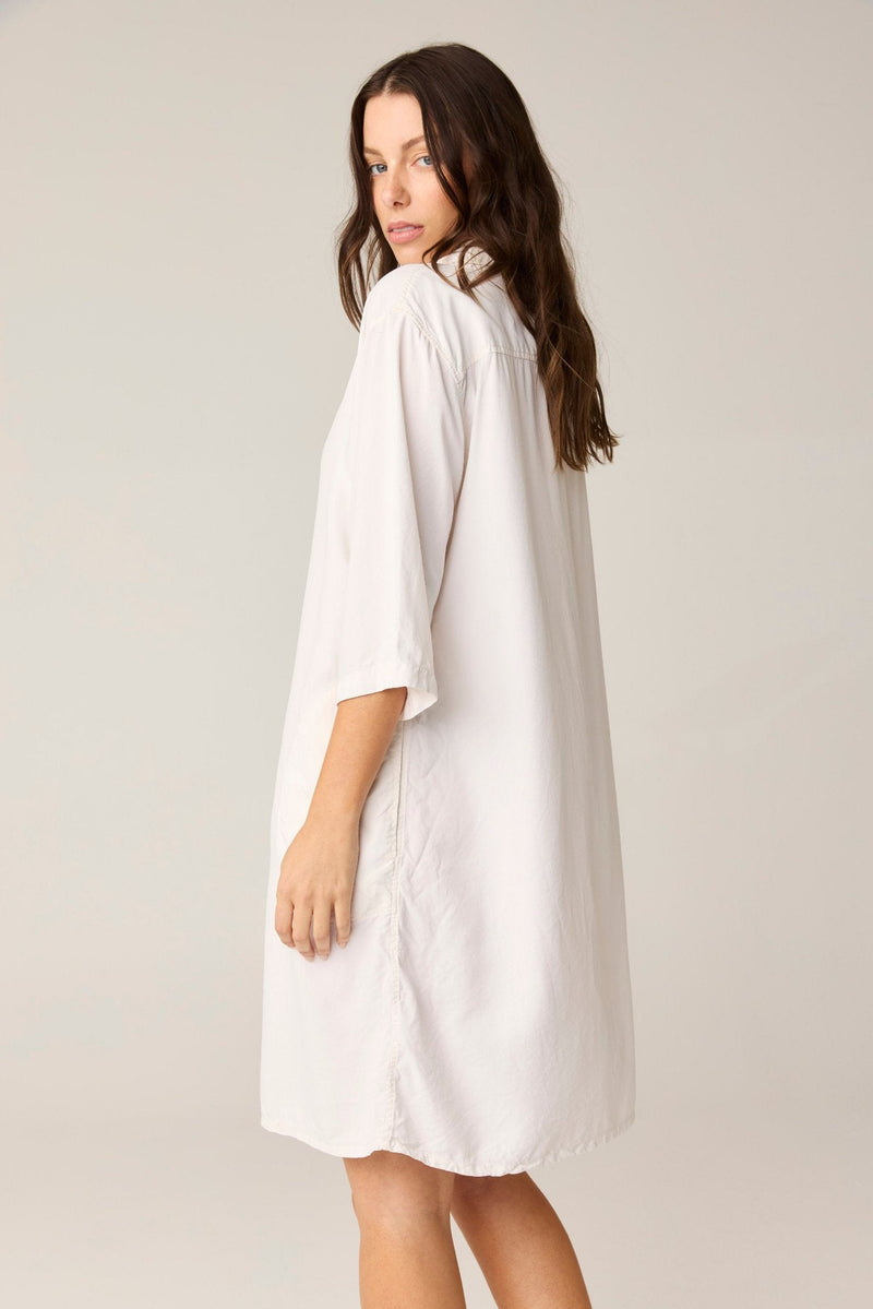 GRACIE SHIRT DRESS - CREAMY (PRE - ORDER) - Primness