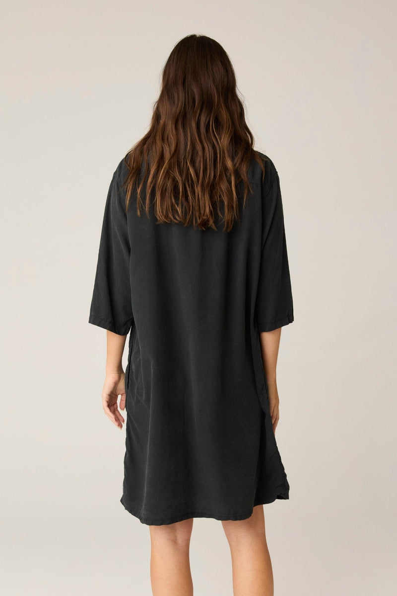 GRACIE SHIRT DRESS - NOIR (PRE - ORDER) - Primness