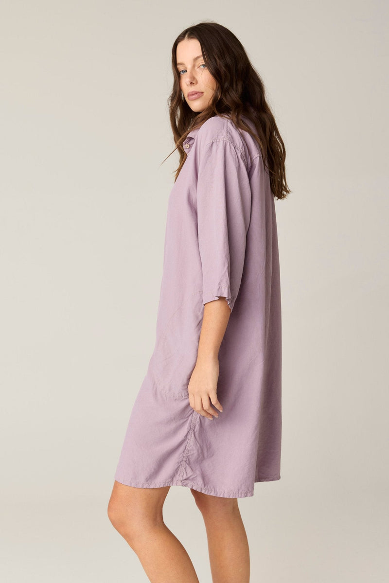 GRACIE SHIRT DRESS - ORCHID (PRE - ORDER) - Primness