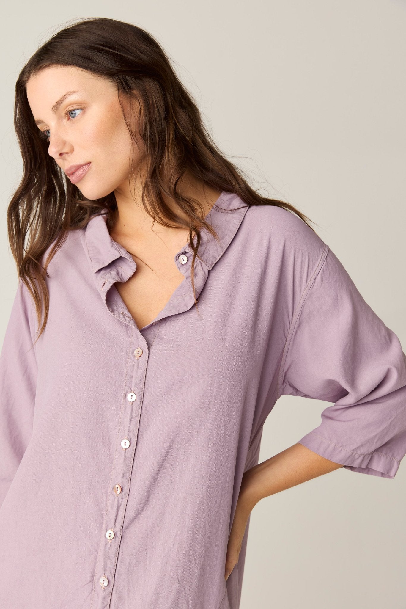 GRACIE SHIRT DRESS - ORCHID (PRE - ORDER) - Primness