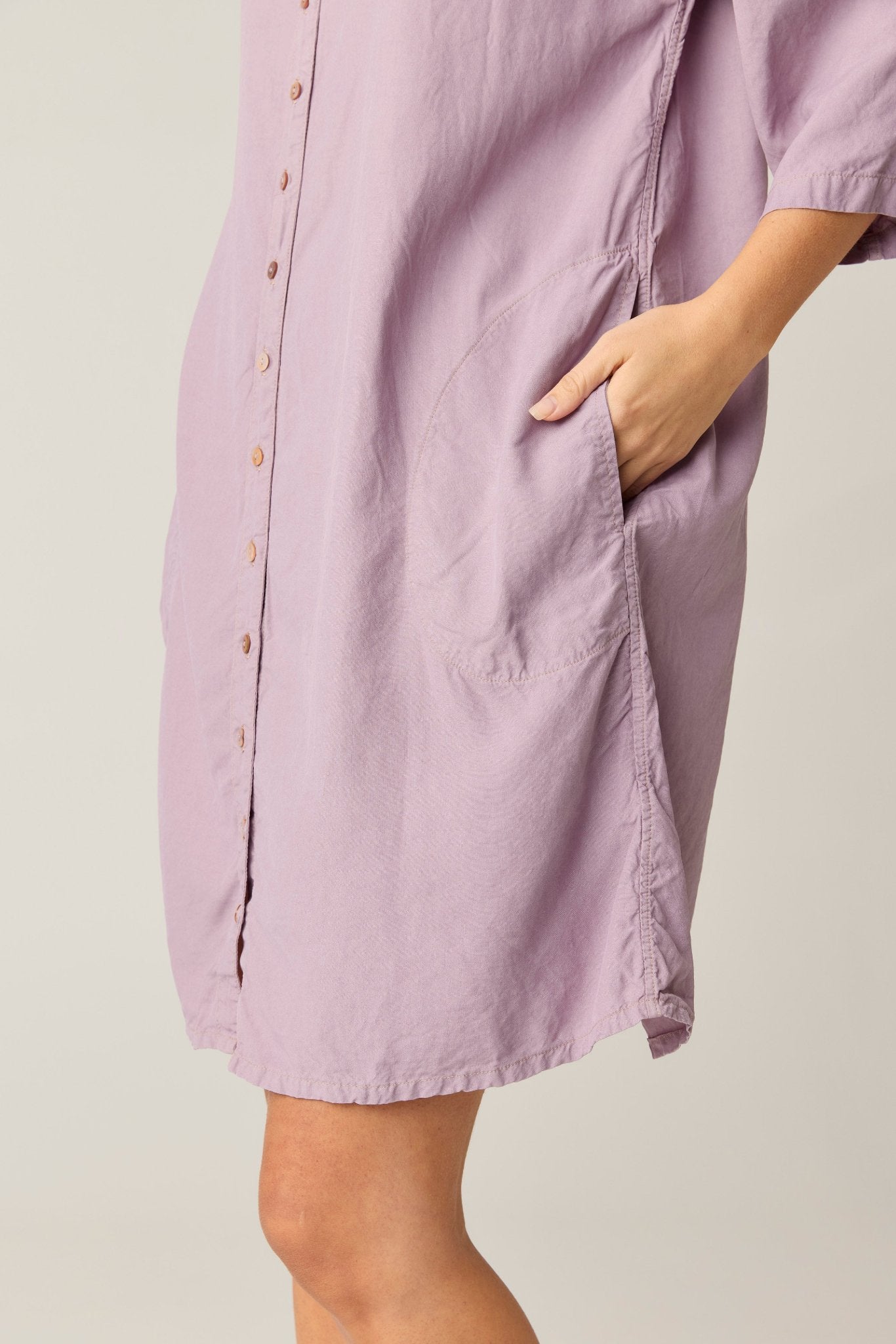 GRACIE SHIRT DRESS - ORCHID (PRE - ORDER) - Primness