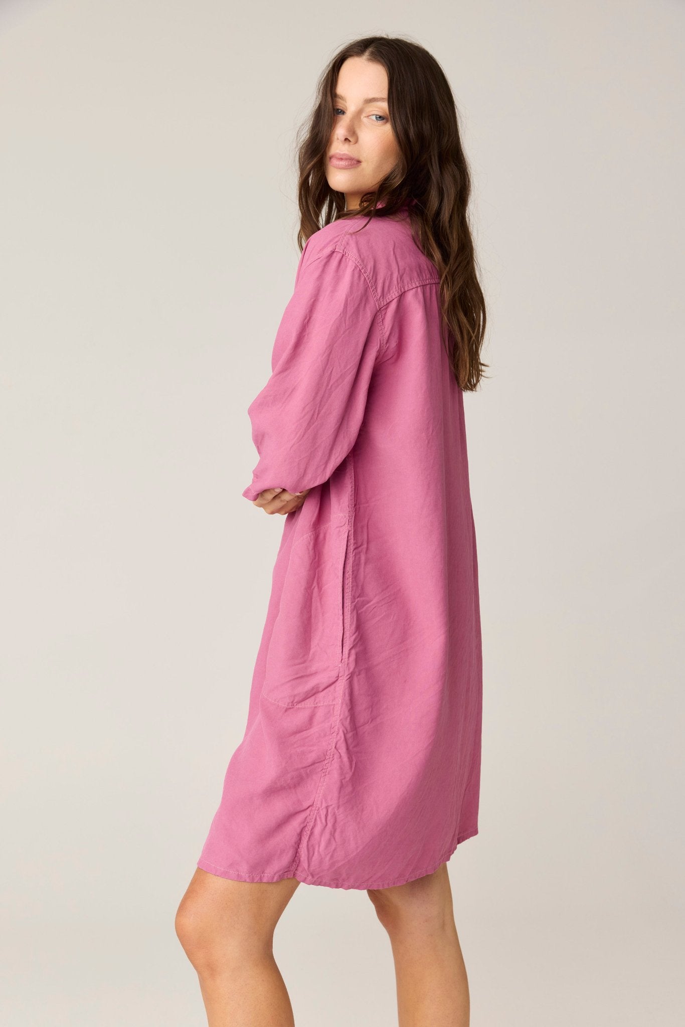 GRACIE SHIRT DRESS - STRAWBERRY (PRE - ORDER) - Primness