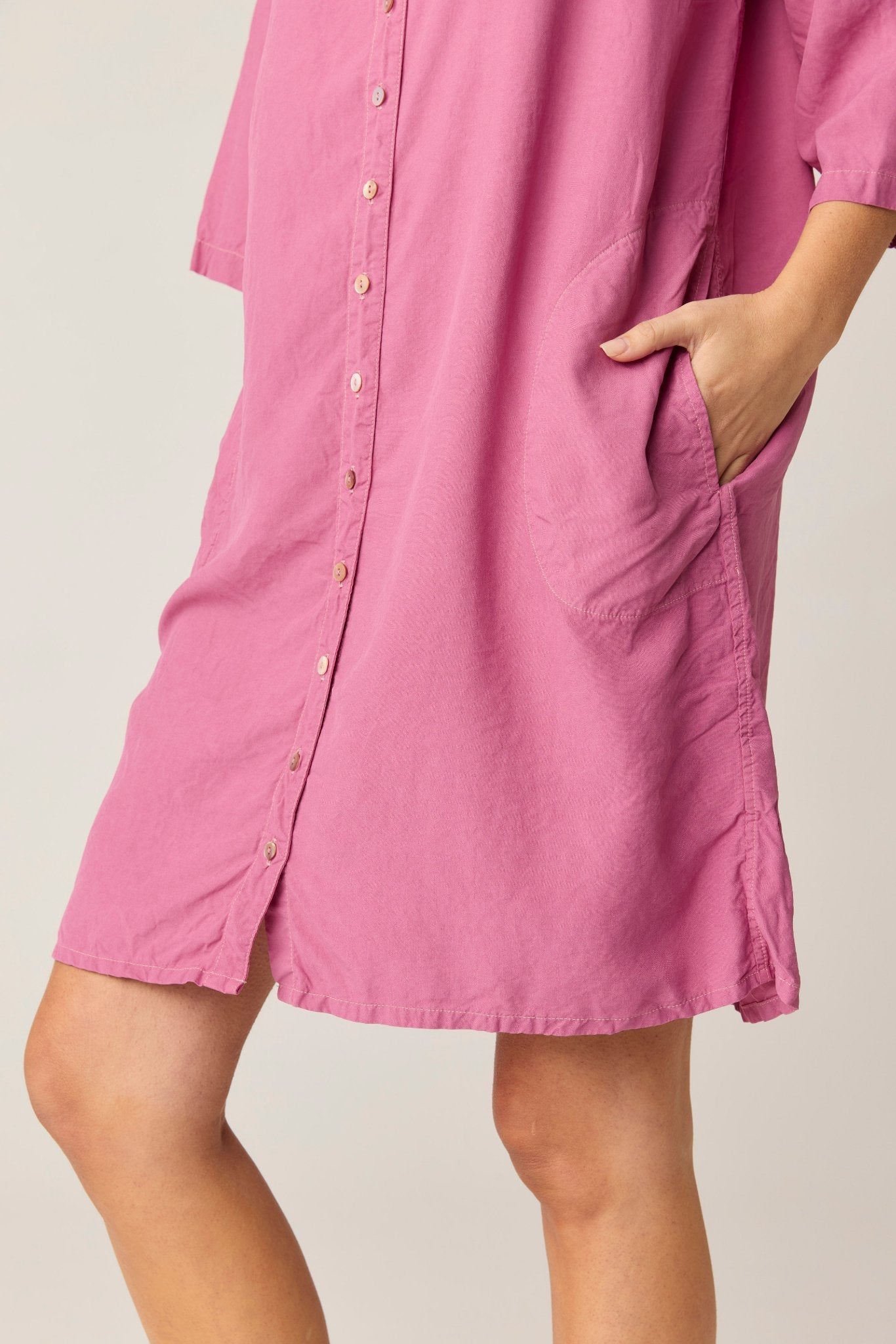 GRACIE SHIRT DRESS - STRAWBERRY (PRE - ORDER) - Primness