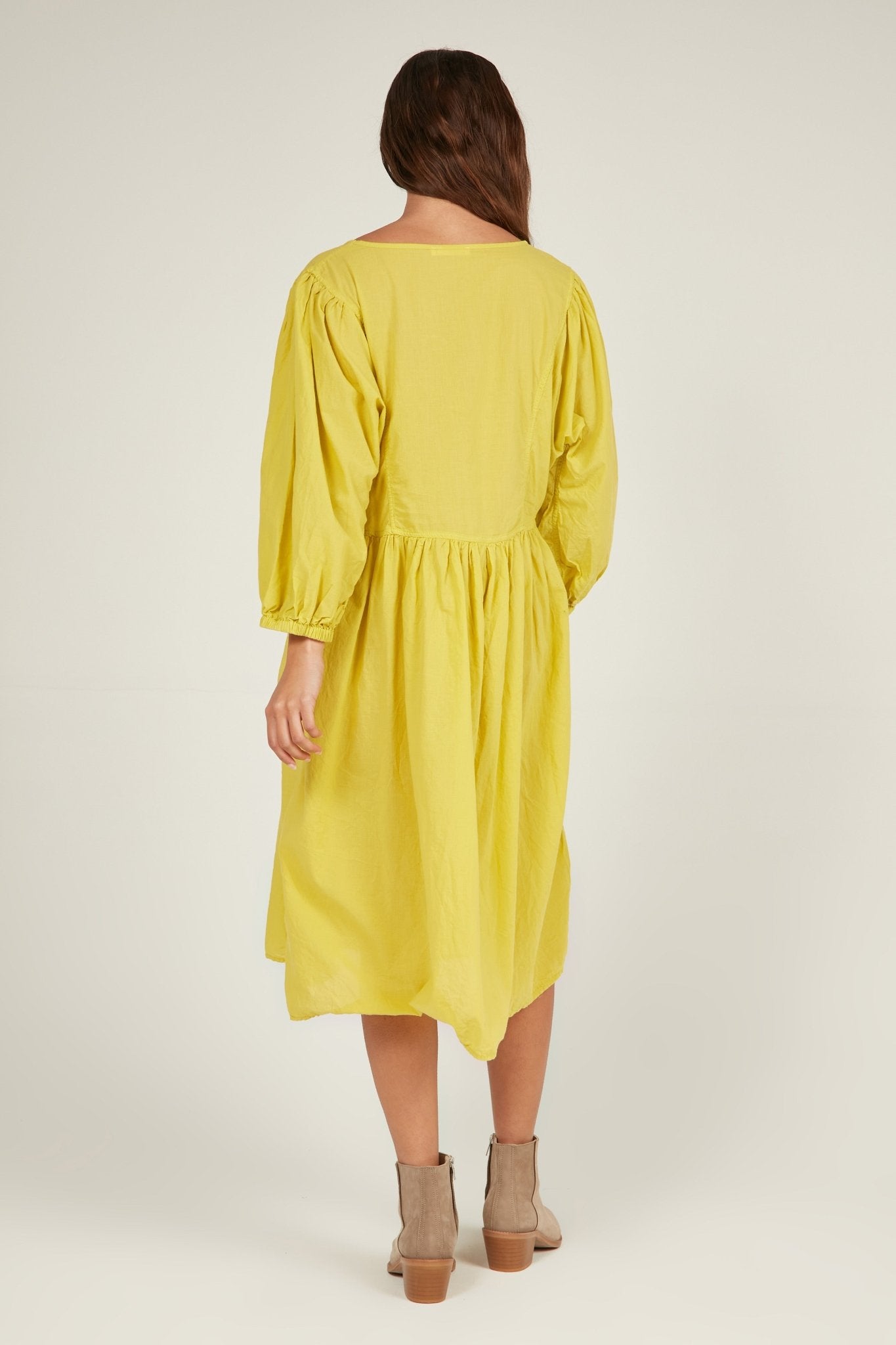 HALCYON DRESS - CHARTREUSE - Primness