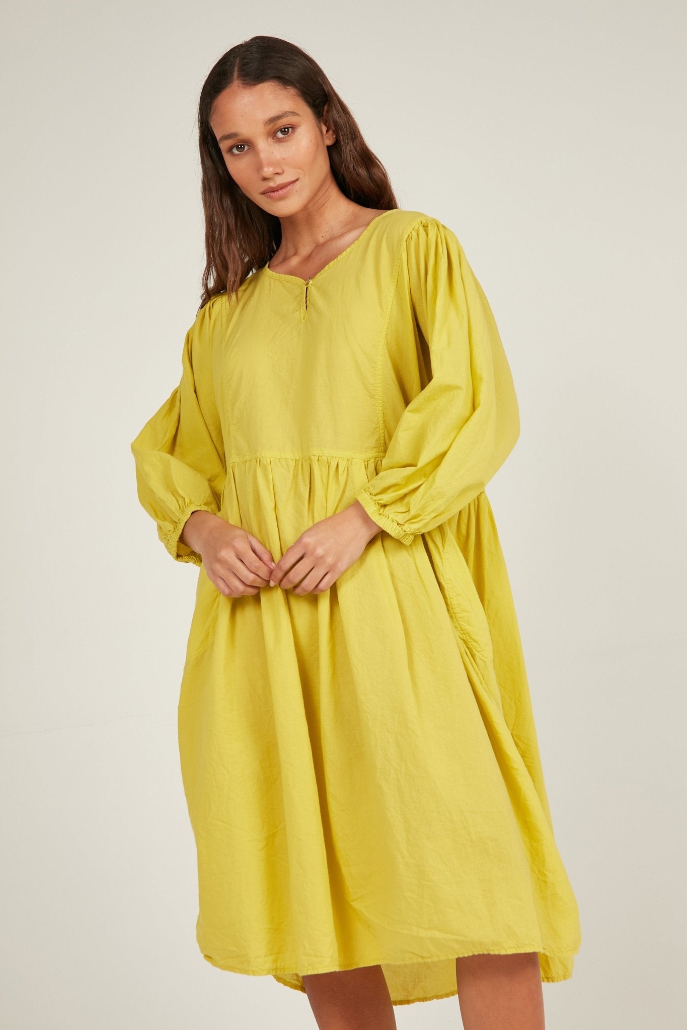 HALCYON DRESS - CHARTREUSE - Primness