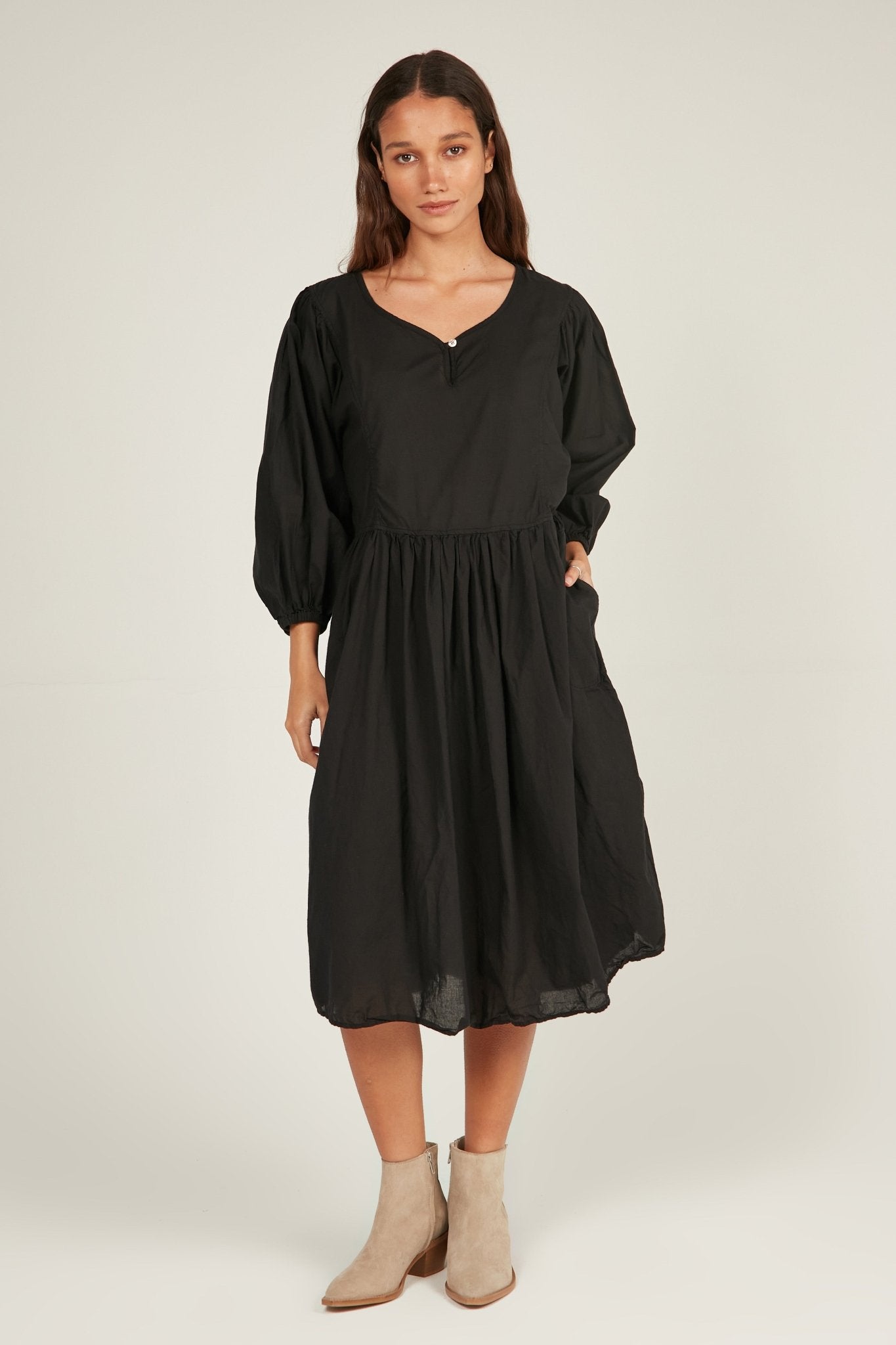 HALCYON DRESS - NOIR - Primness