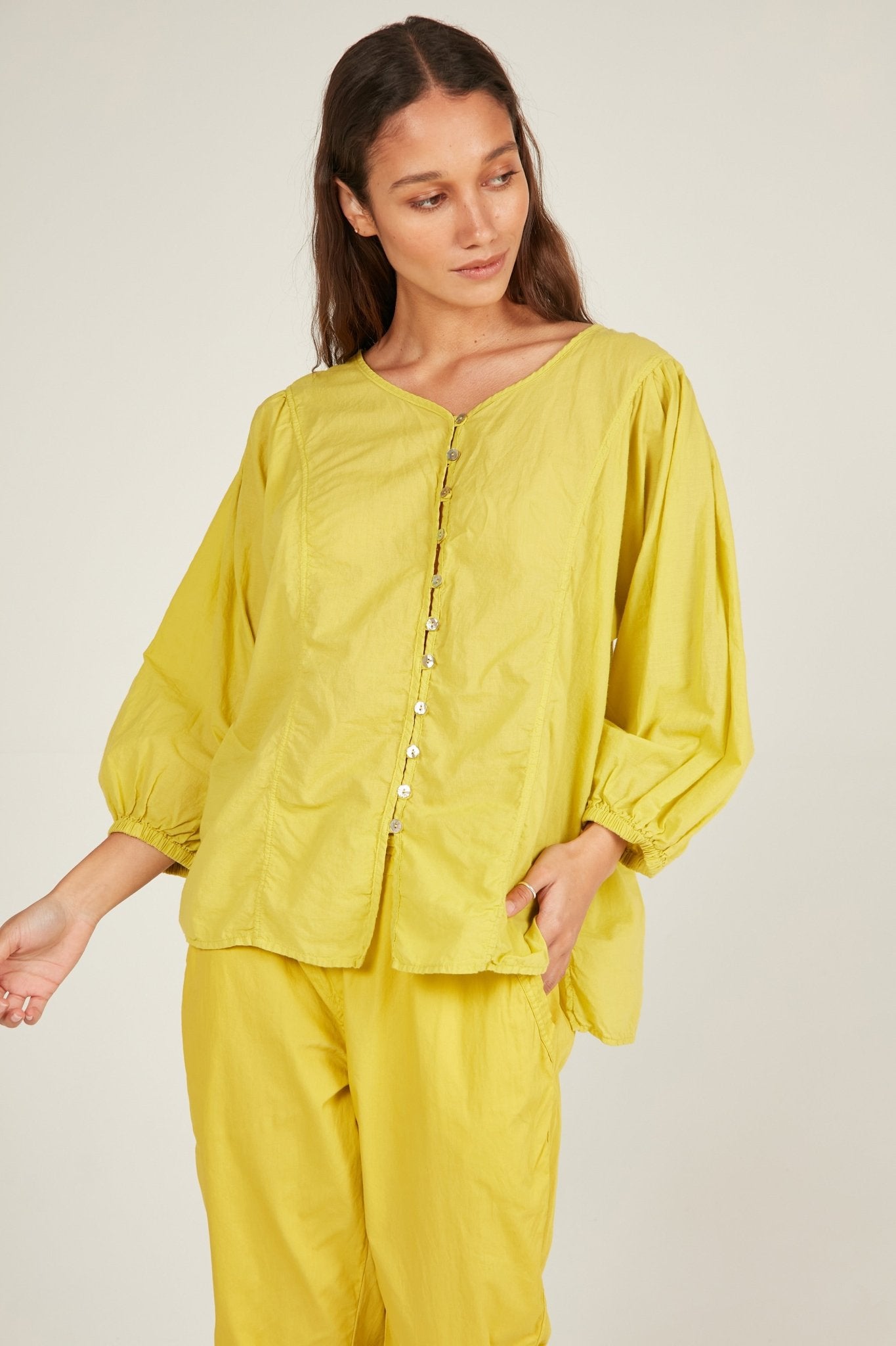 HALCYON SHIRT - CHARTREUSE - Primness