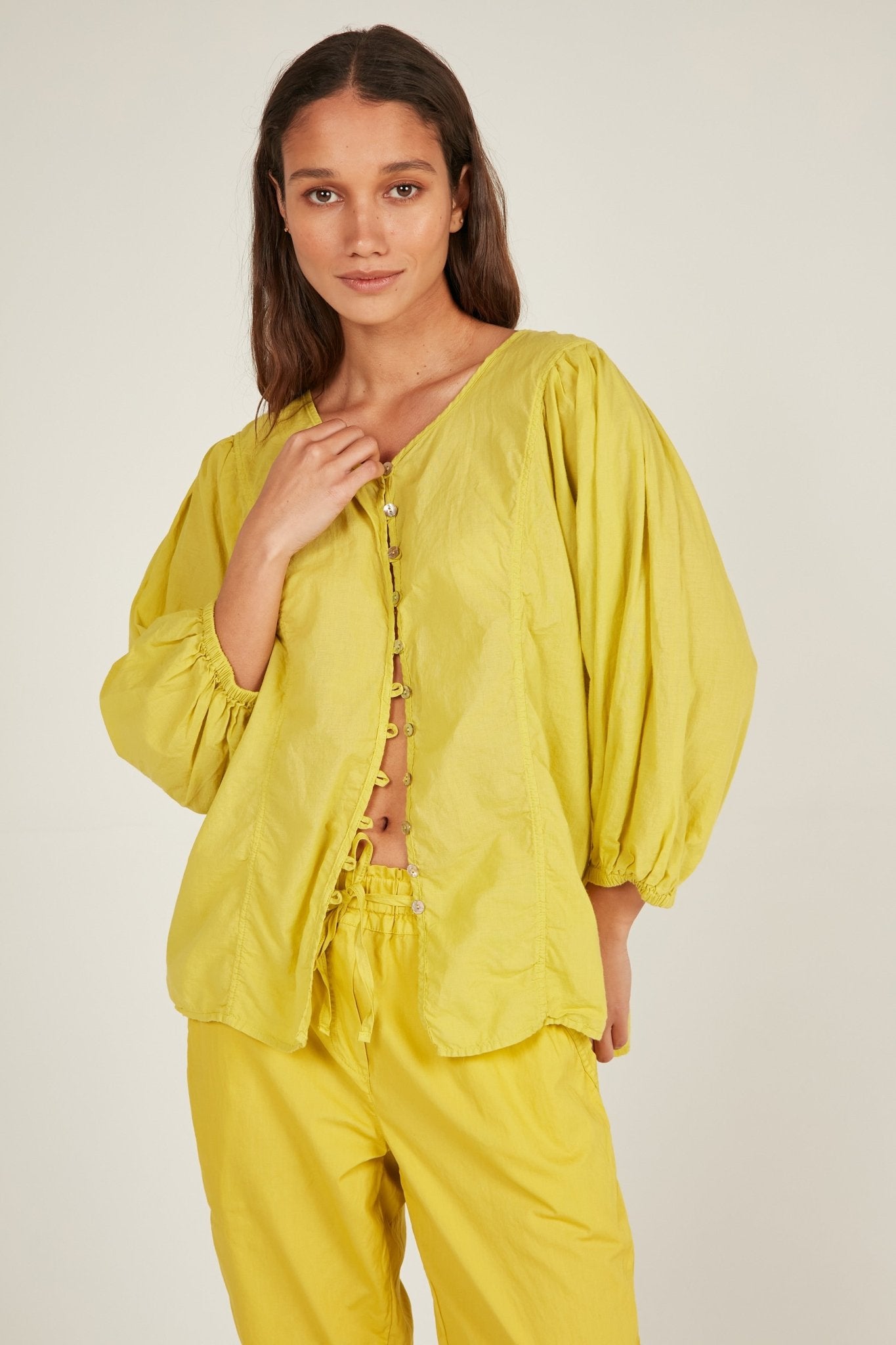 HALCYON SHIRT - CHARTREUSE - Primness