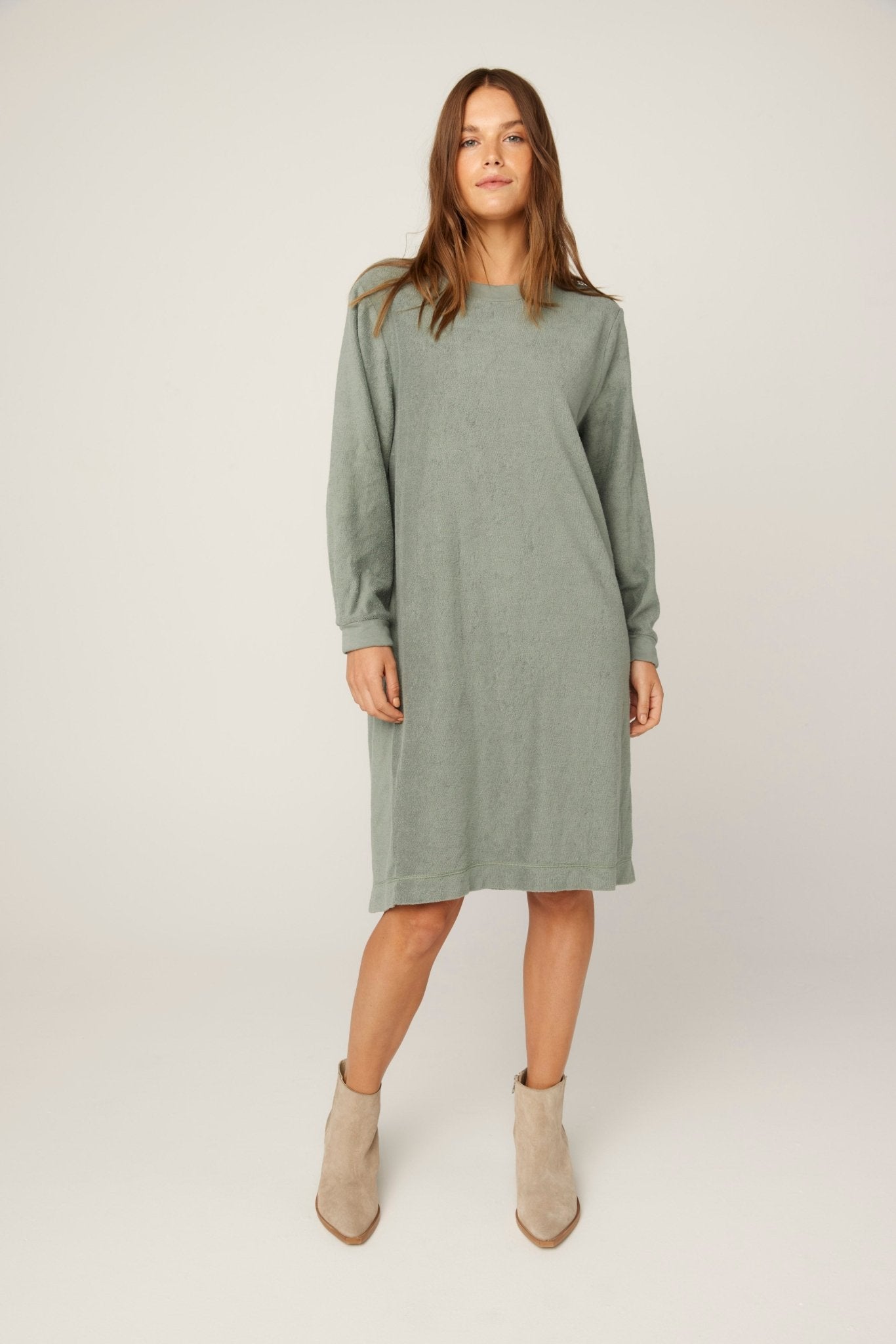 JUNE JUMPER DRESS - FERN - PRE-ORDER - Primness