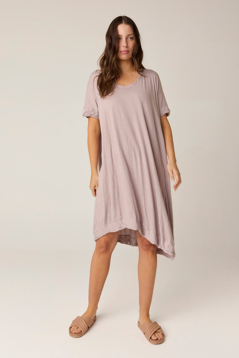 ROCCO TEE DRESS - DOVE (PRE - ORDER) - Primness